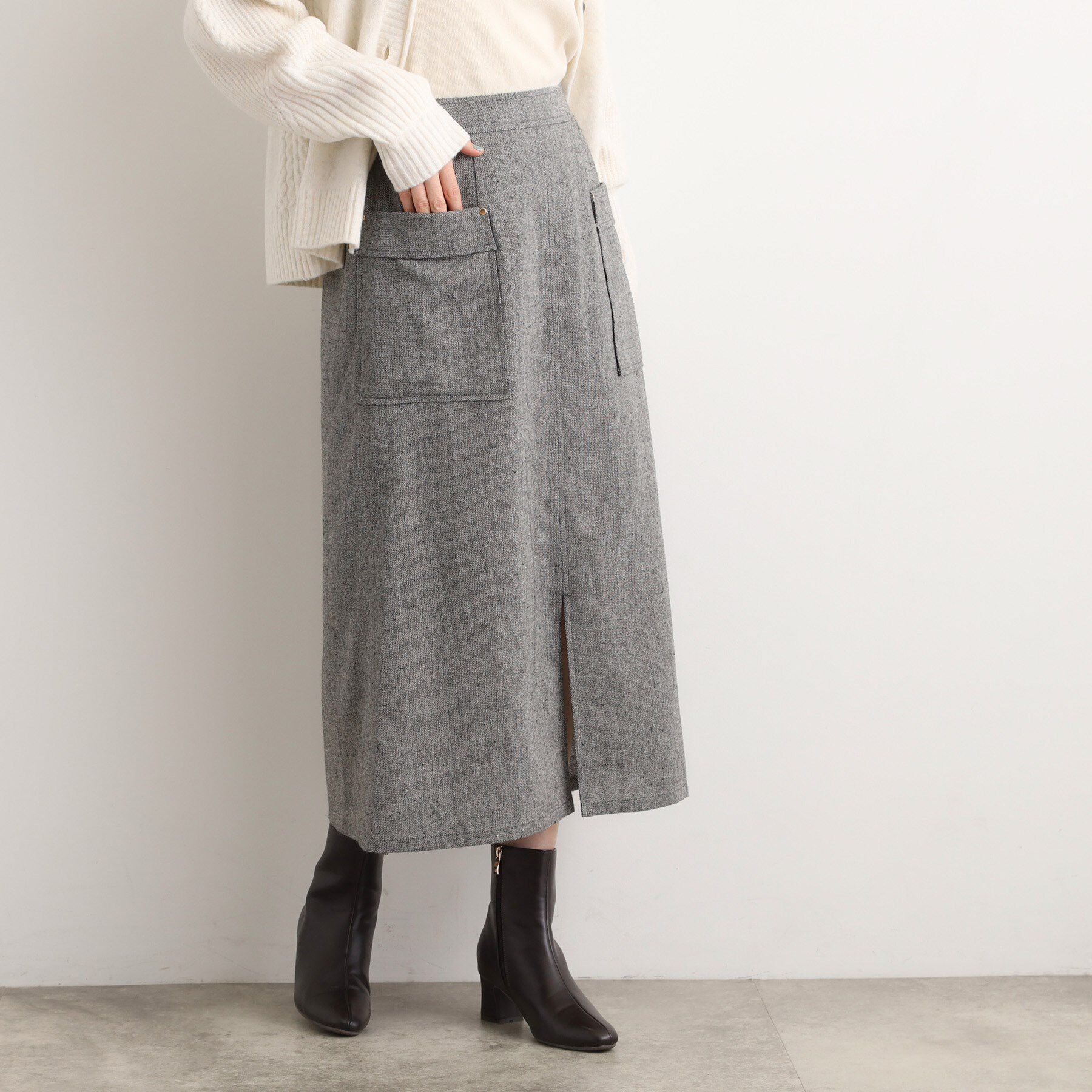 grove「クラシカルツイード Aラインスカート」|スカート|