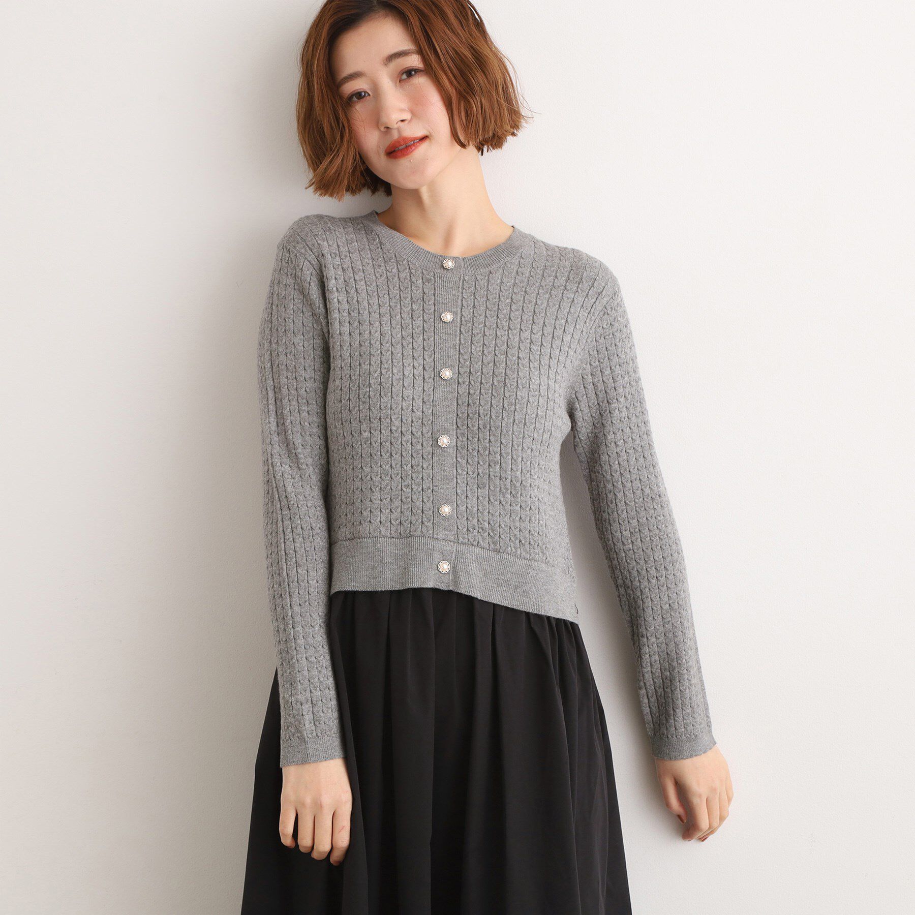 grove「ケーブルニットドッキングワンピース」|ワンピース|