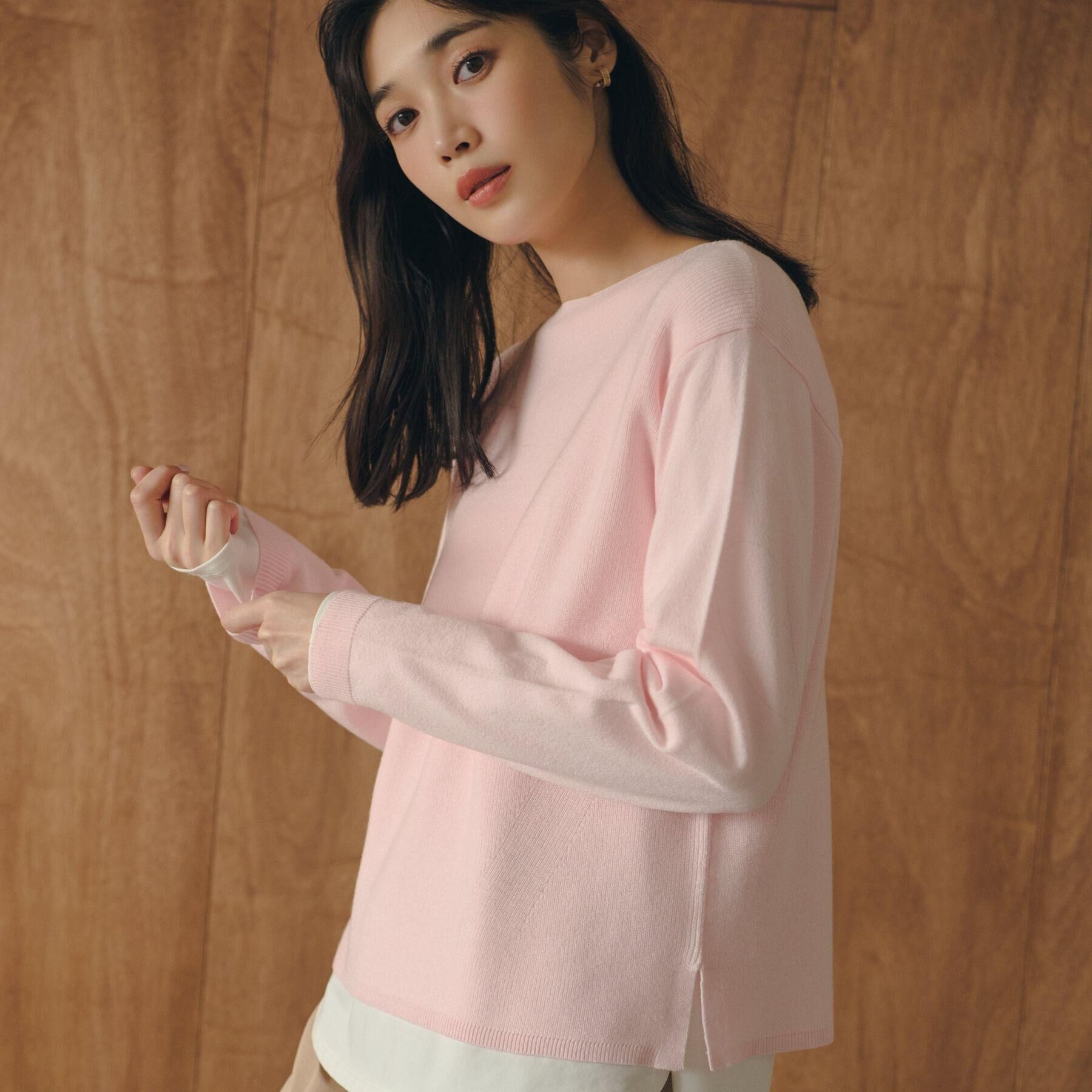 grove「春新色！洗濯機で洗えるベーシックニット【毛玉軽減】」|ニット・セーター|