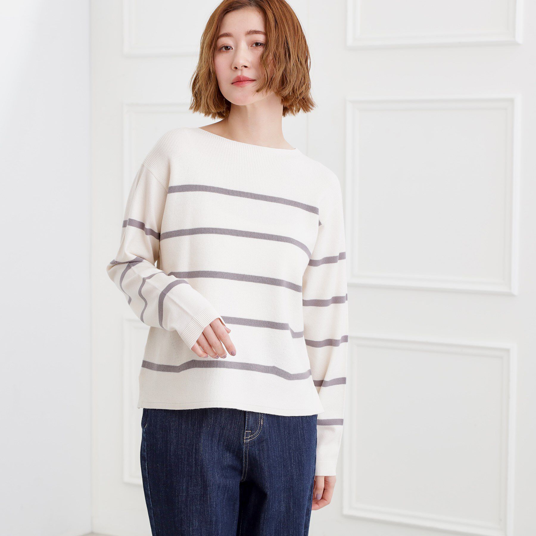 grove「春新色！洗濯機で洗えるベーシックニット【毛玉軽減】」|ニット・セーター|