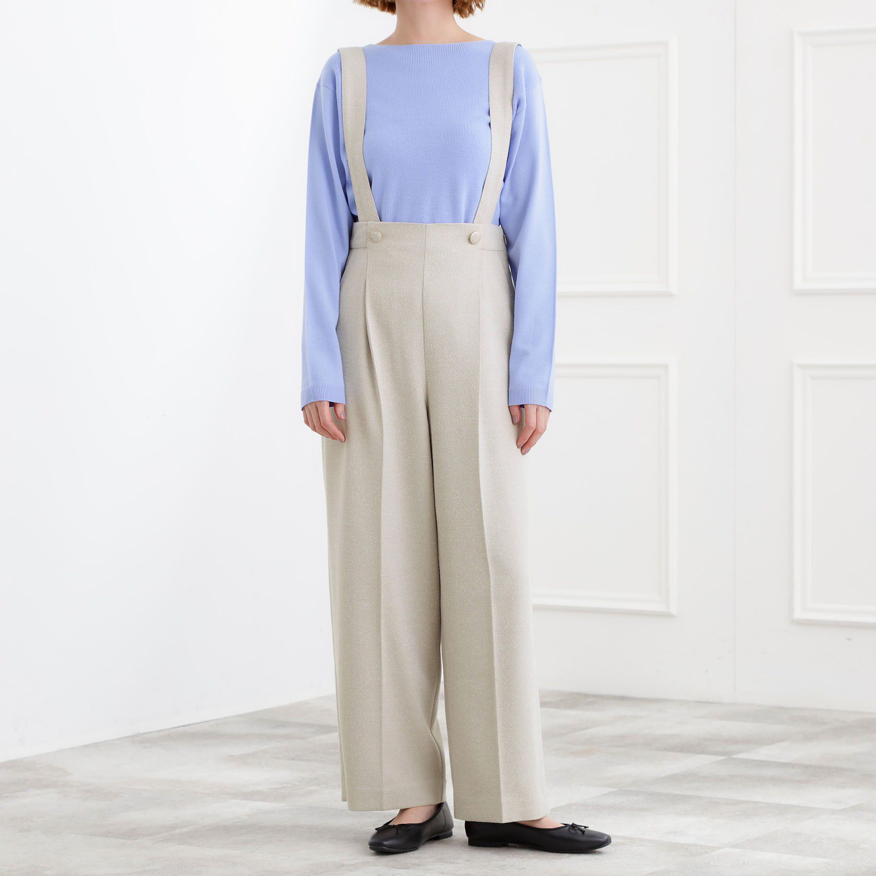 grove「ショルダーストラップツイードパンツ」|その他|