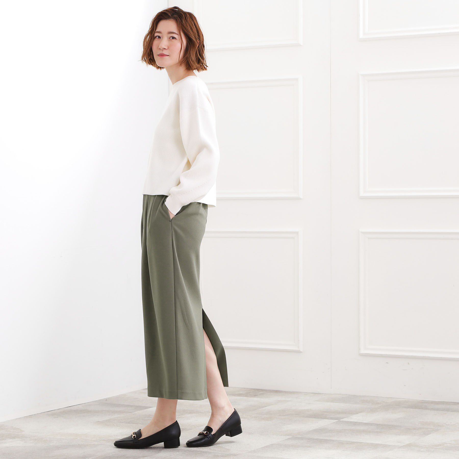 grove「カットツイルタックナロースカート」|スカート|