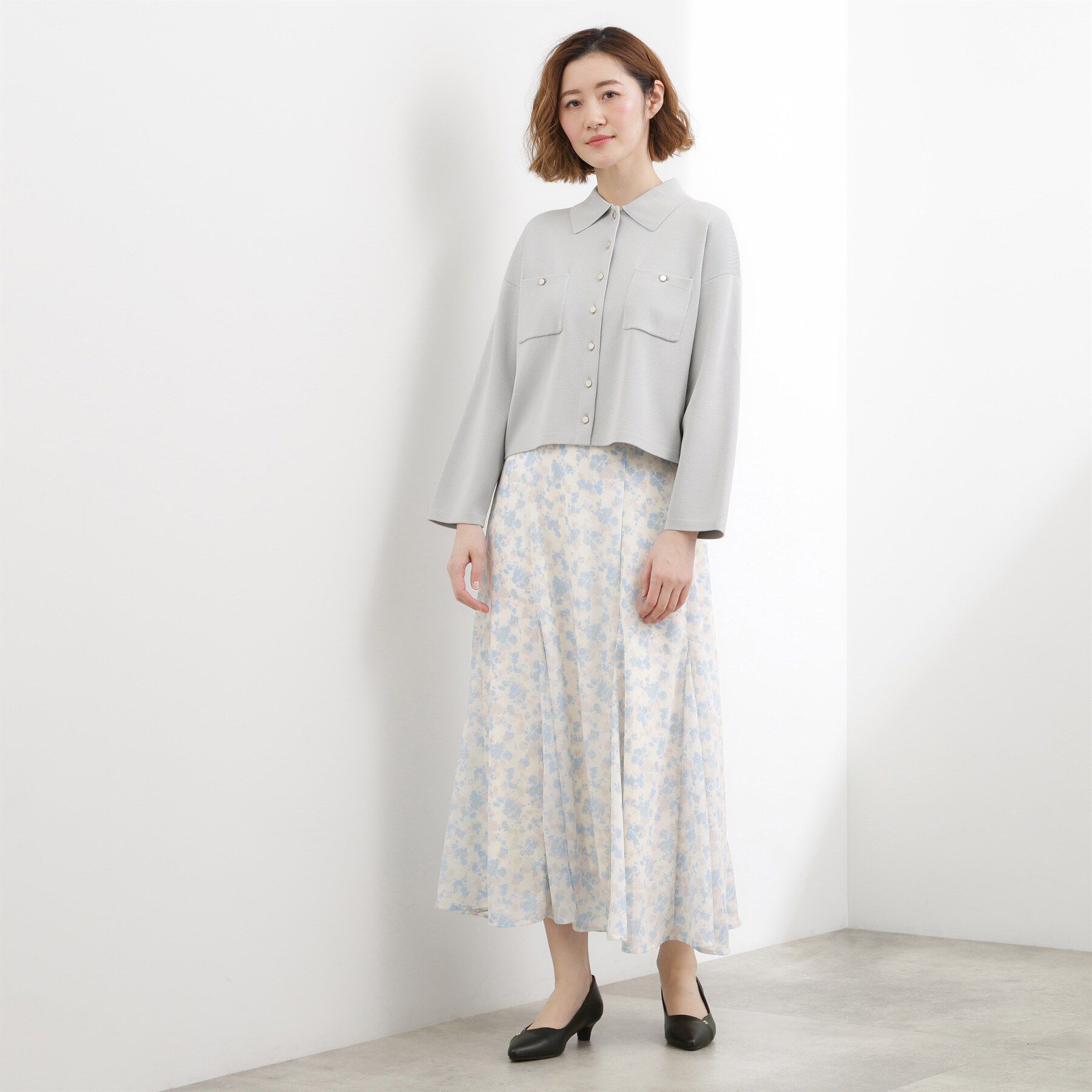 grove「フラワープリント楊柳マーメイドスカート」|スカート|