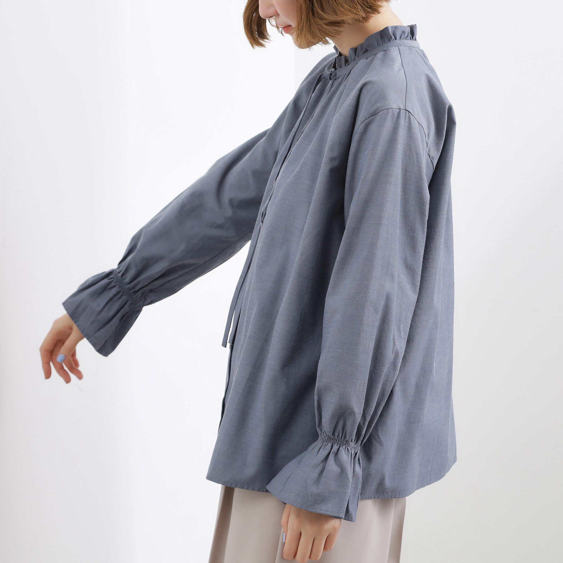 grove「フリルカラーリボンブラウス」|シャツ・ブラウス|