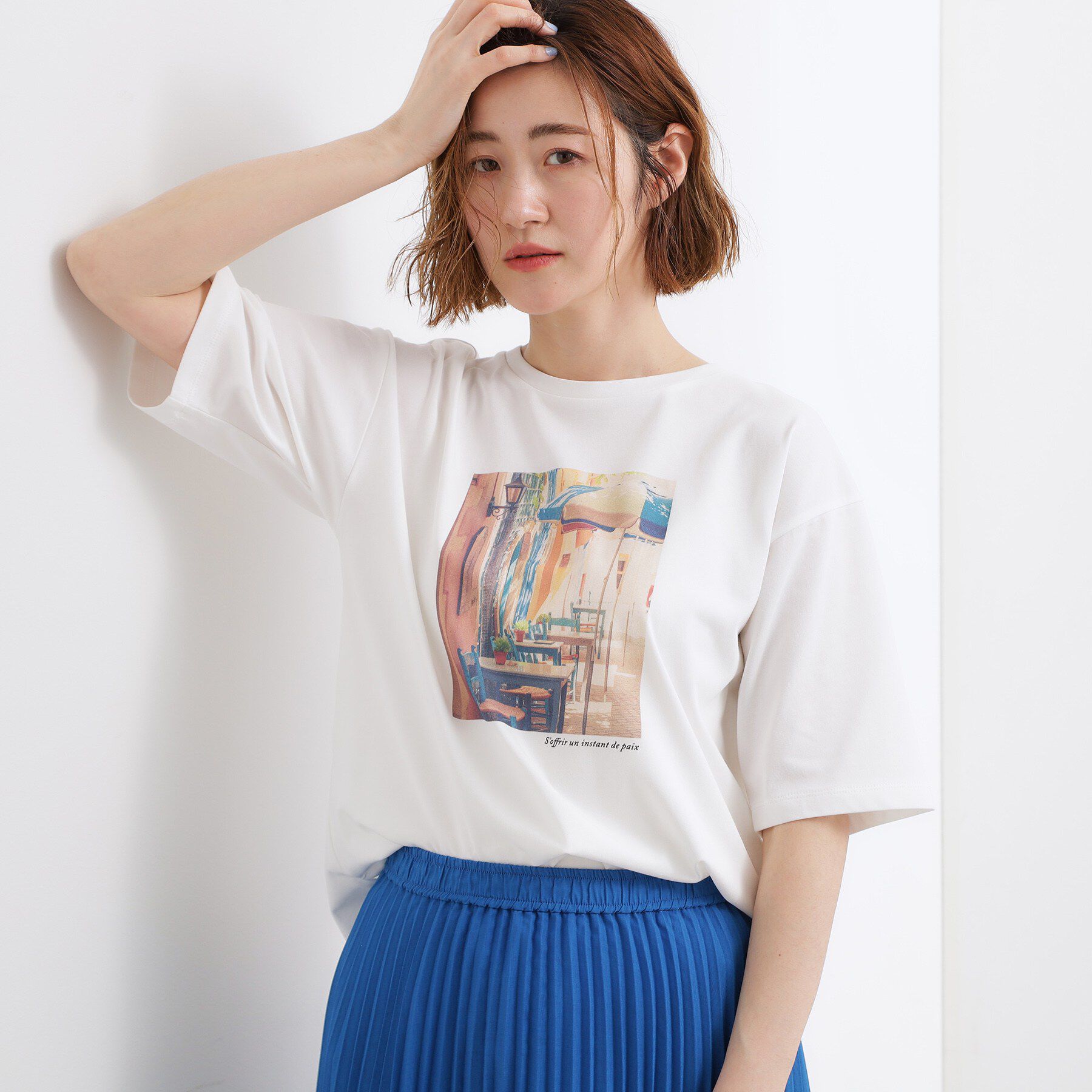 grove「【UVカット/接触冷感】プリントアソート5分袖Tシャツ」|Tシャツ・カットソー|