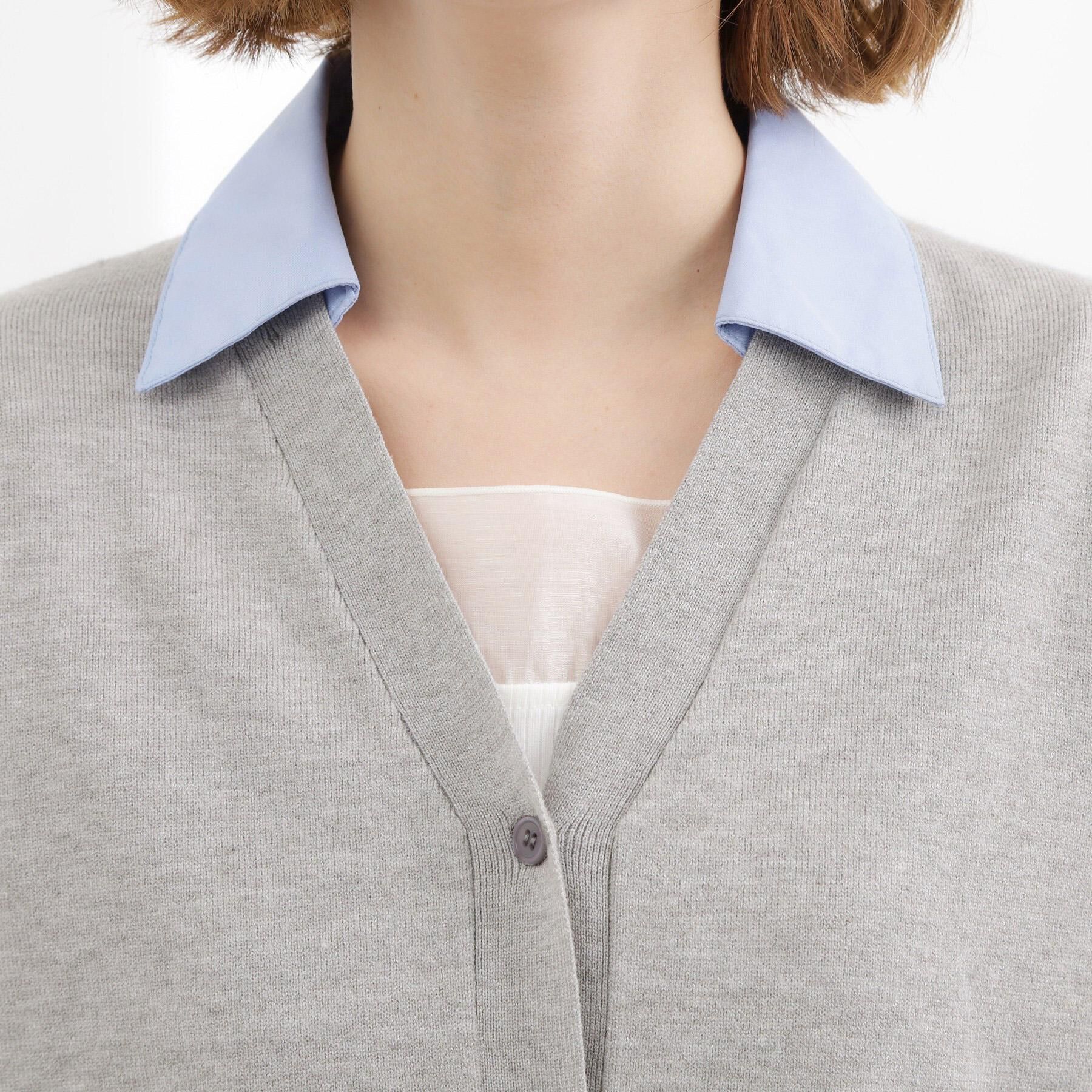 grove「シャツドッキング ニットカーディガン」|カーディガン|