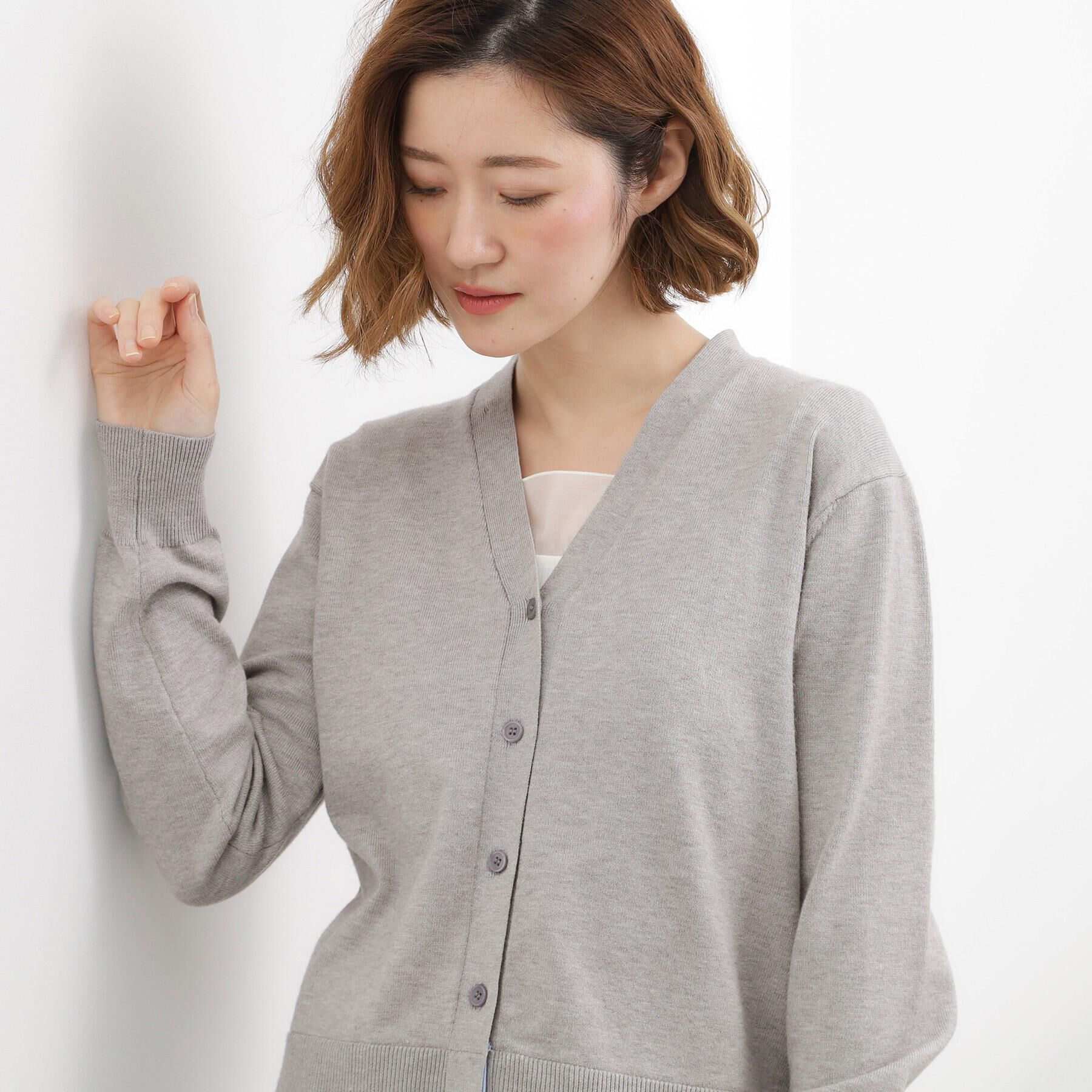 grove「シャツドッキング ニットカーディガン」|カーディガン|