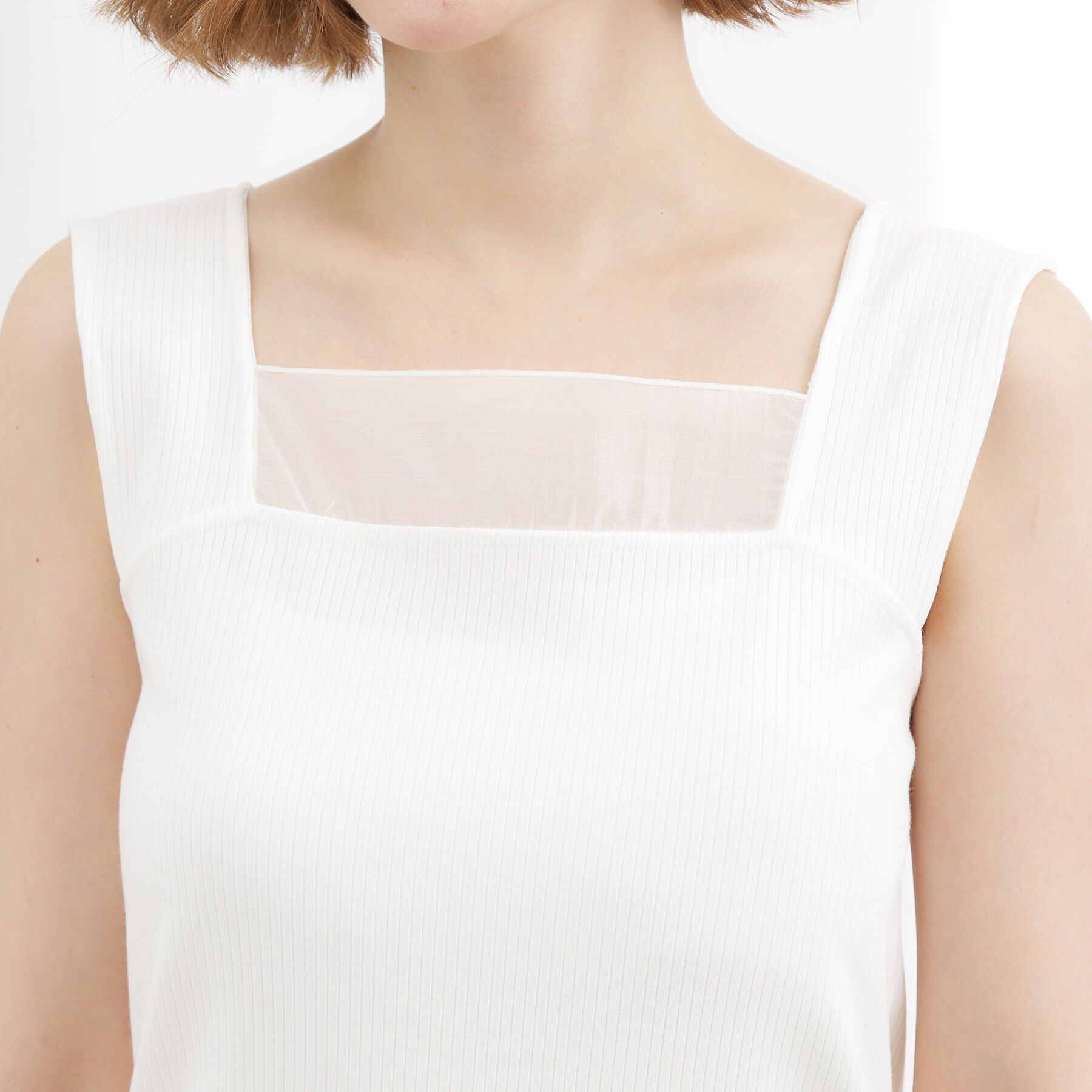 grove「【貴島明日香さん着用】シアードッキングスクエアタンク」|キャミソール|