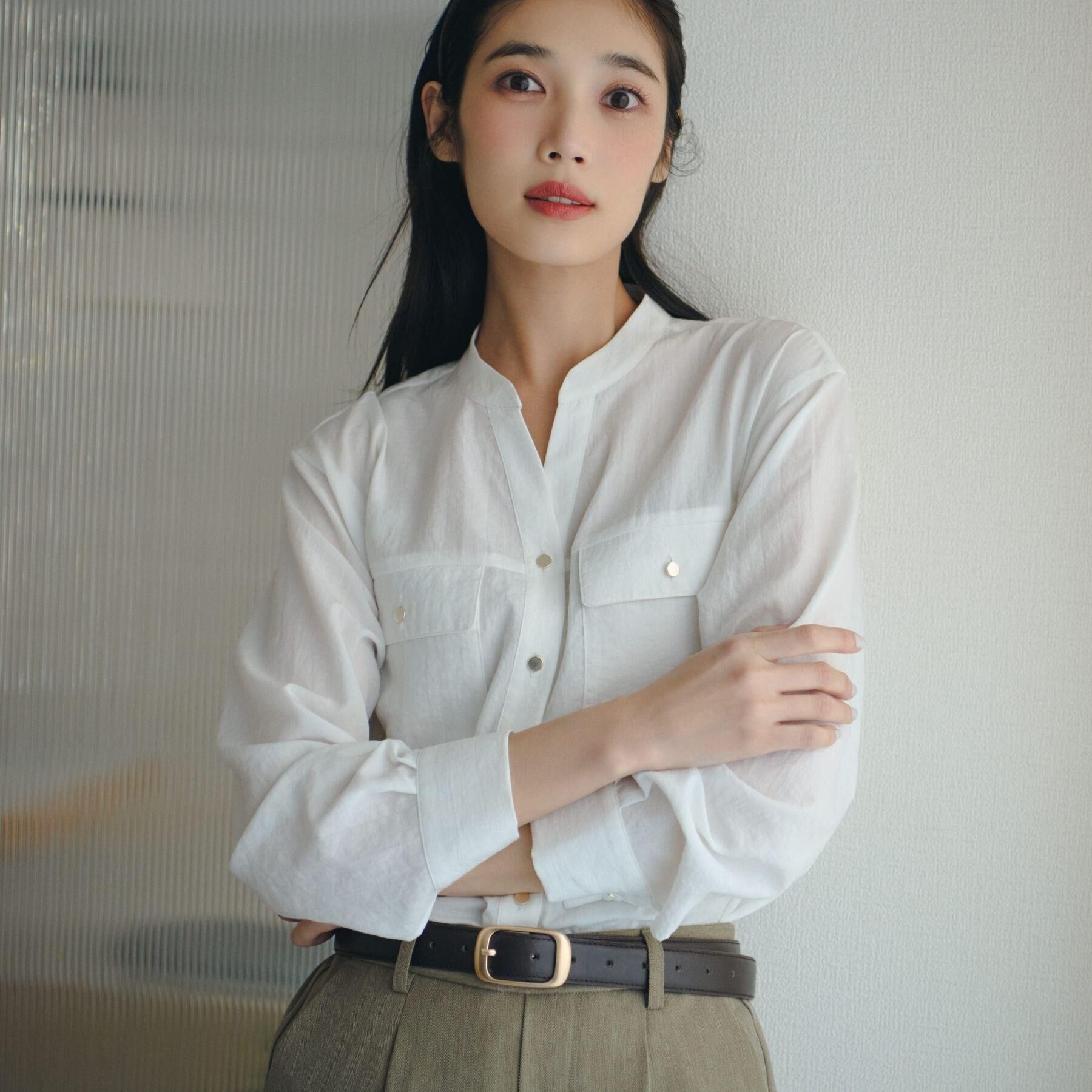 grove「【貴島明日香さん着用】お仕事も普段も。今どきワークシャツブラウス」|シャツ・ブラウス|