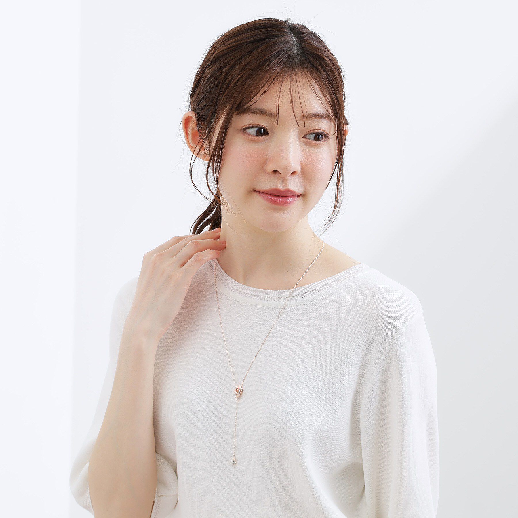 grove「ビジューリングY字ネックレス」|ネックレス|