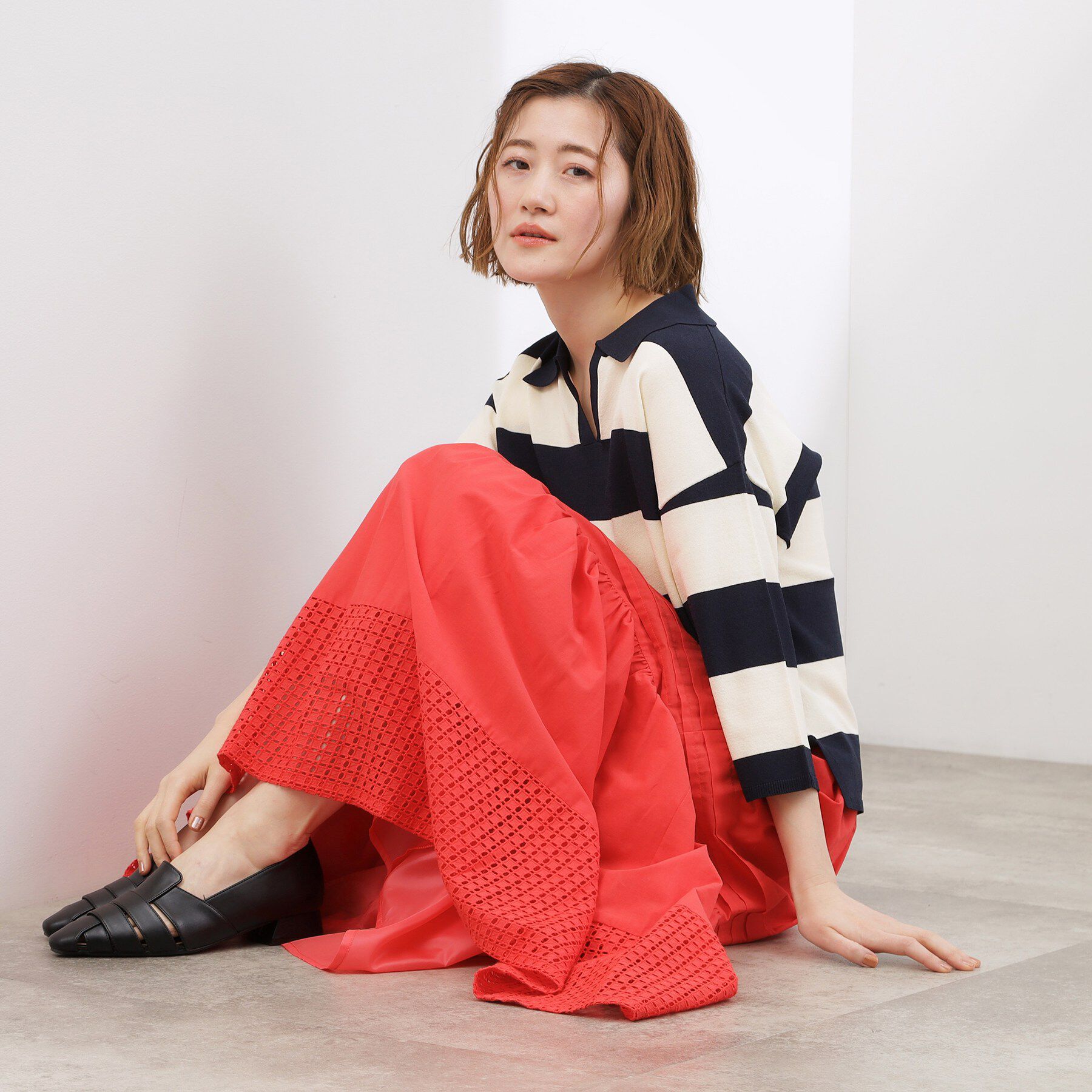 grove「【貴島明日香さん着用】ラガークロップドプルオーバー」|ニット・セーター|