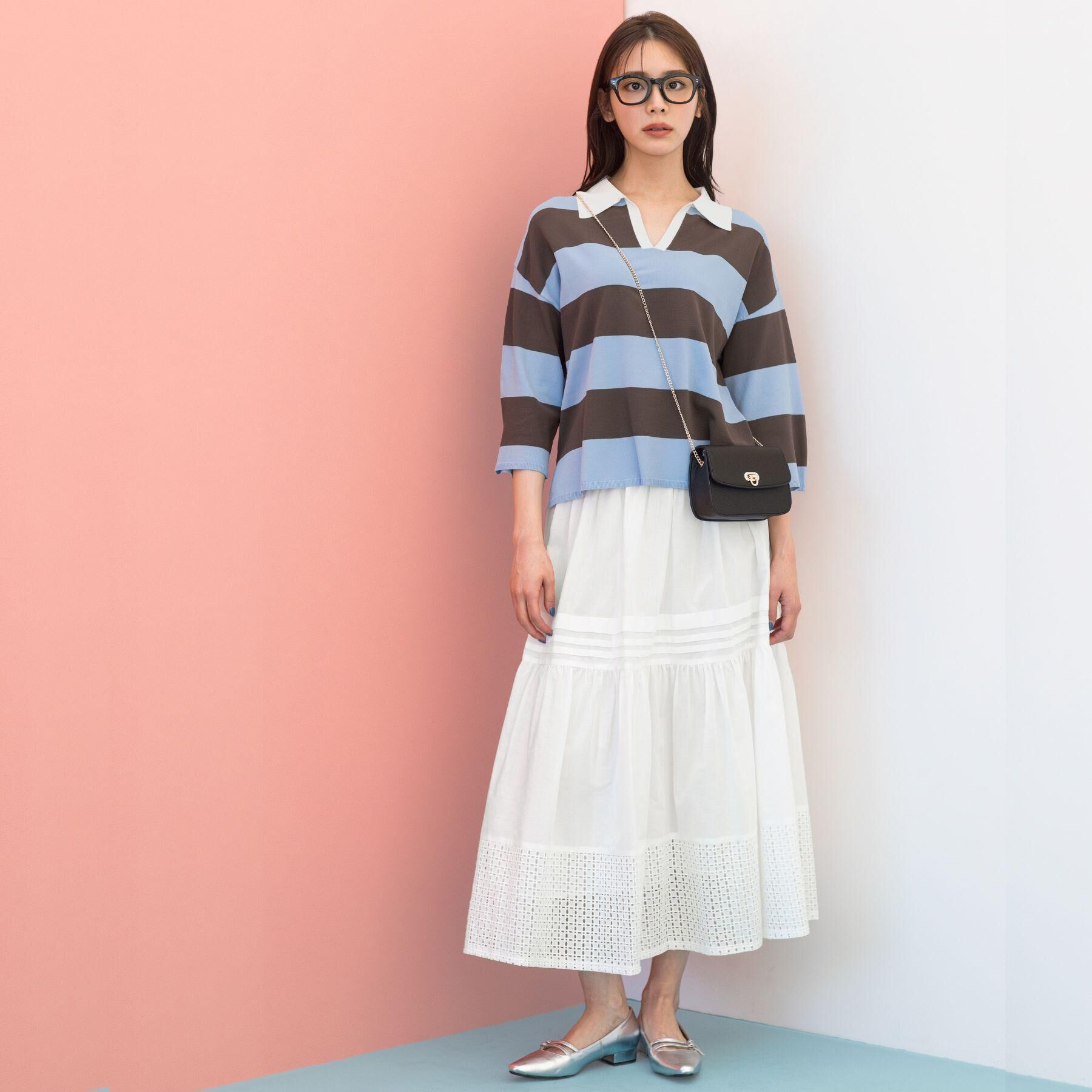 grove「【貴島明日香さん着用】ラガークロップドプルオーバー」|ニット・セーター|