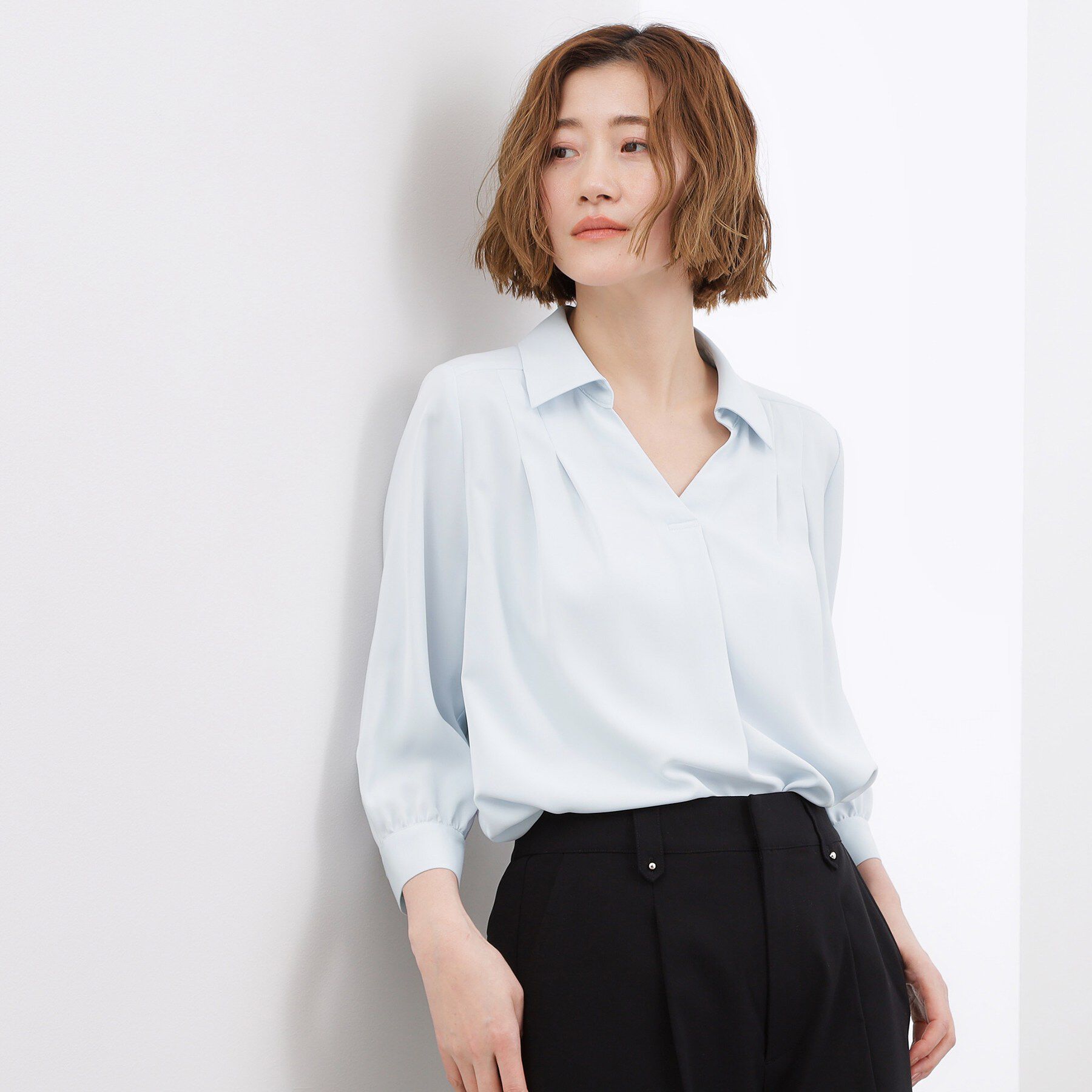 grove「【貴島明日香さん着用・洗える】チャーム付きマルチWAYボウタイブラウス」|シャツ・ブラウス|