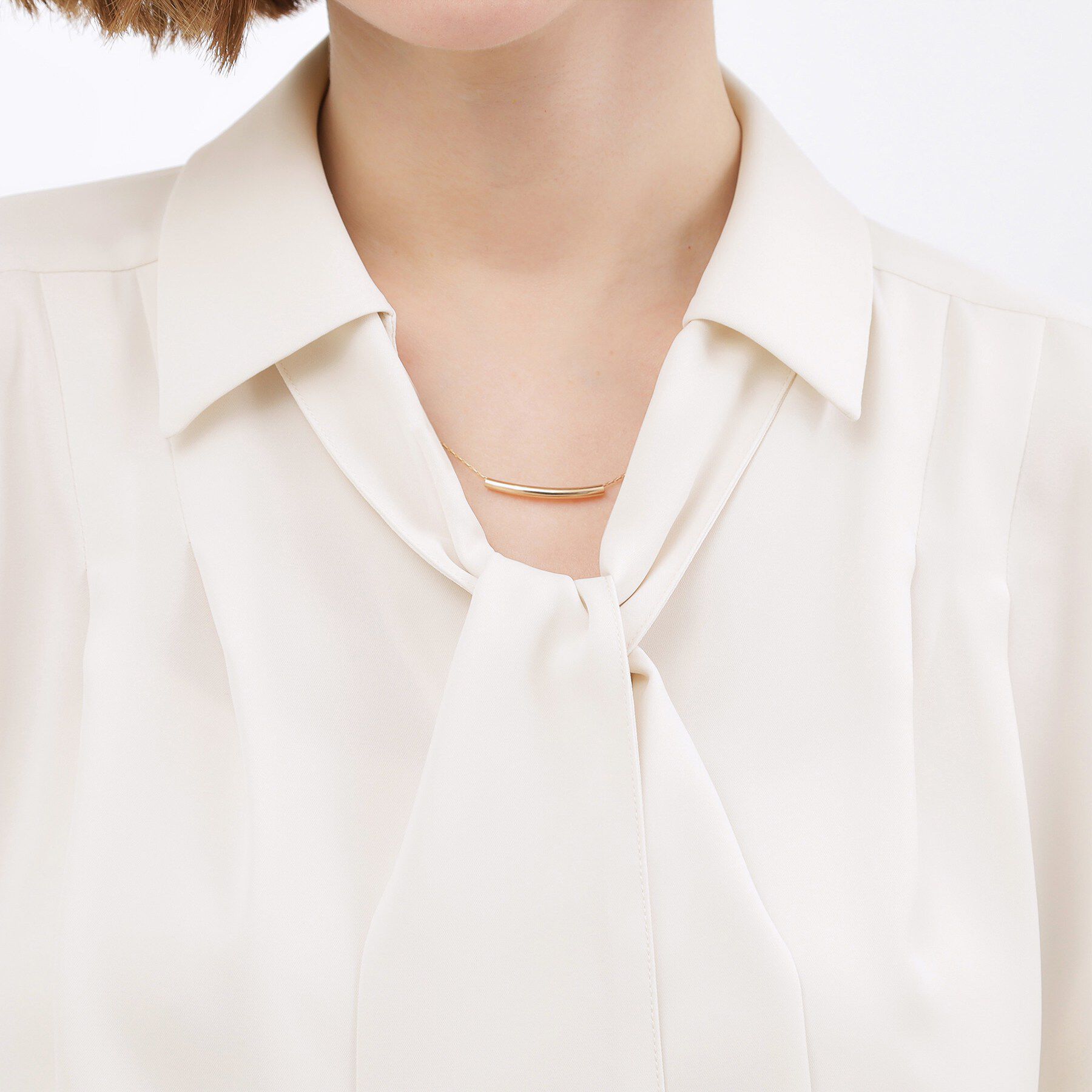 grove「【貴島明日香さん着用・洗える】チャーム付きマルチWAYボウタイブラウス」|シャツ・ブラウス|