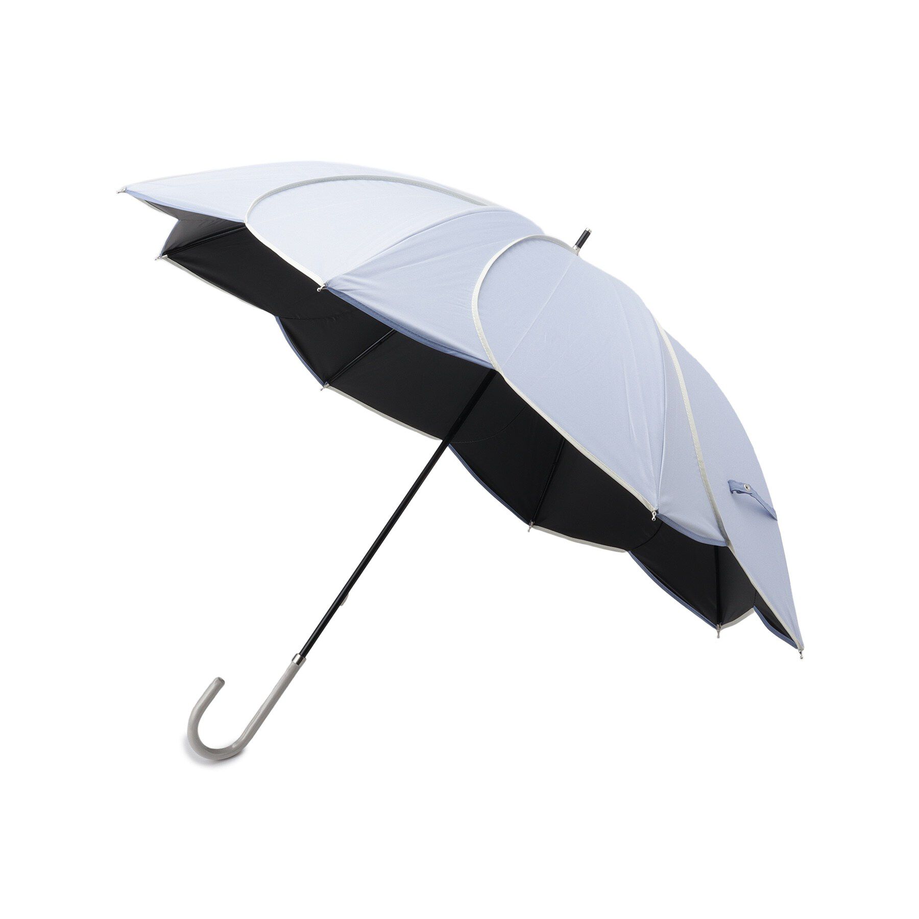 grove「PUバイカラーパイピング【晴雨兼用・長傘】」|傘|ブルー(091)