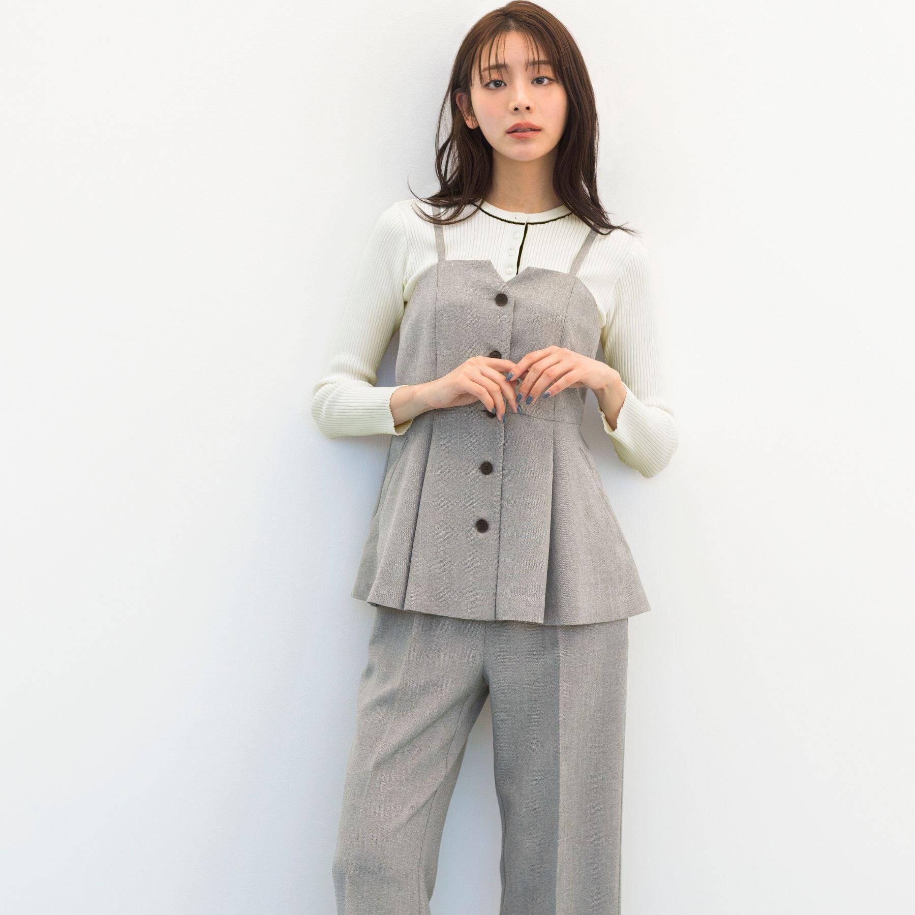 grove「【貴島明日香さん着用・カセット服】リネンライク ペプラムビスチェ」|シャツ・ブラウス|