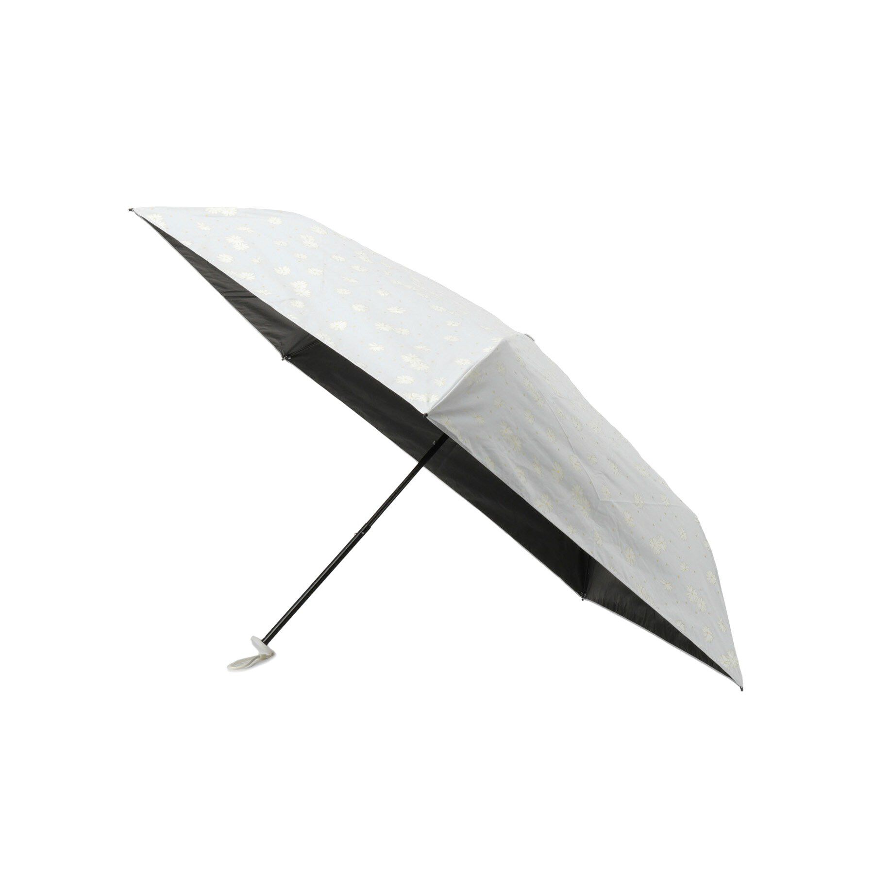 grove「遮光軽量 日傘 ドットデイジー ミニ 折りたたみ  晴雨兼用 Wpc．」|傘|グレー(012)