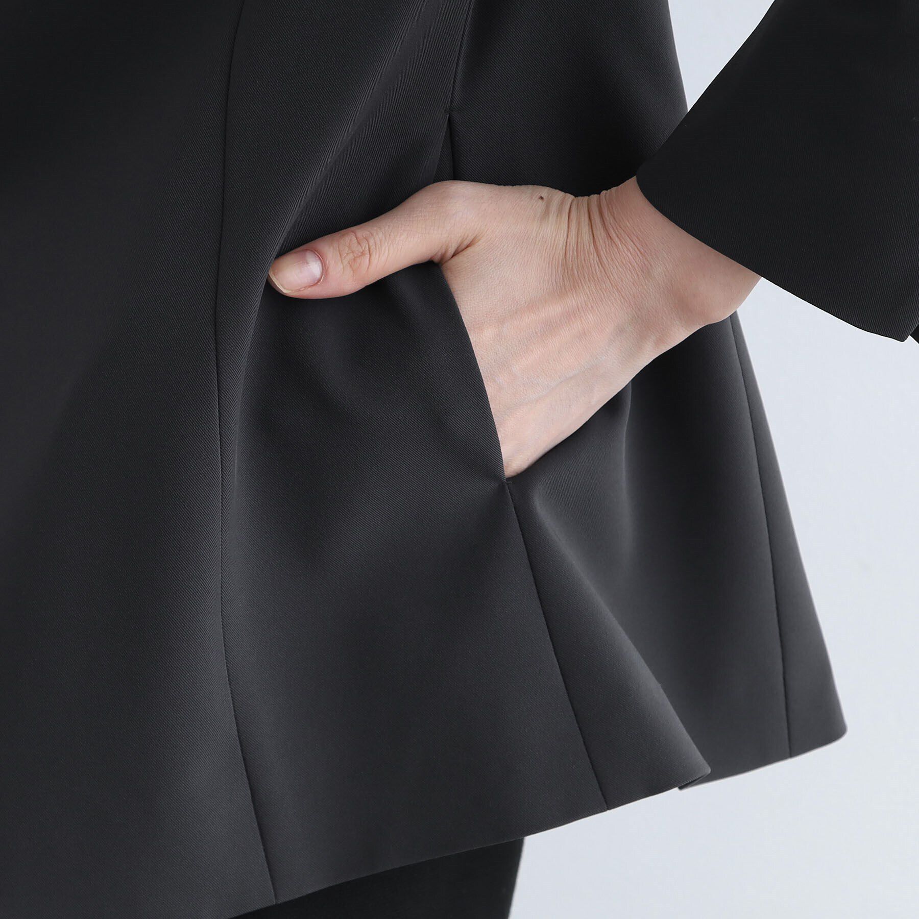 INDIVI「【定番スーツ/洗える/UVケア】ストレッチノーカラージャケット」|スーツ|