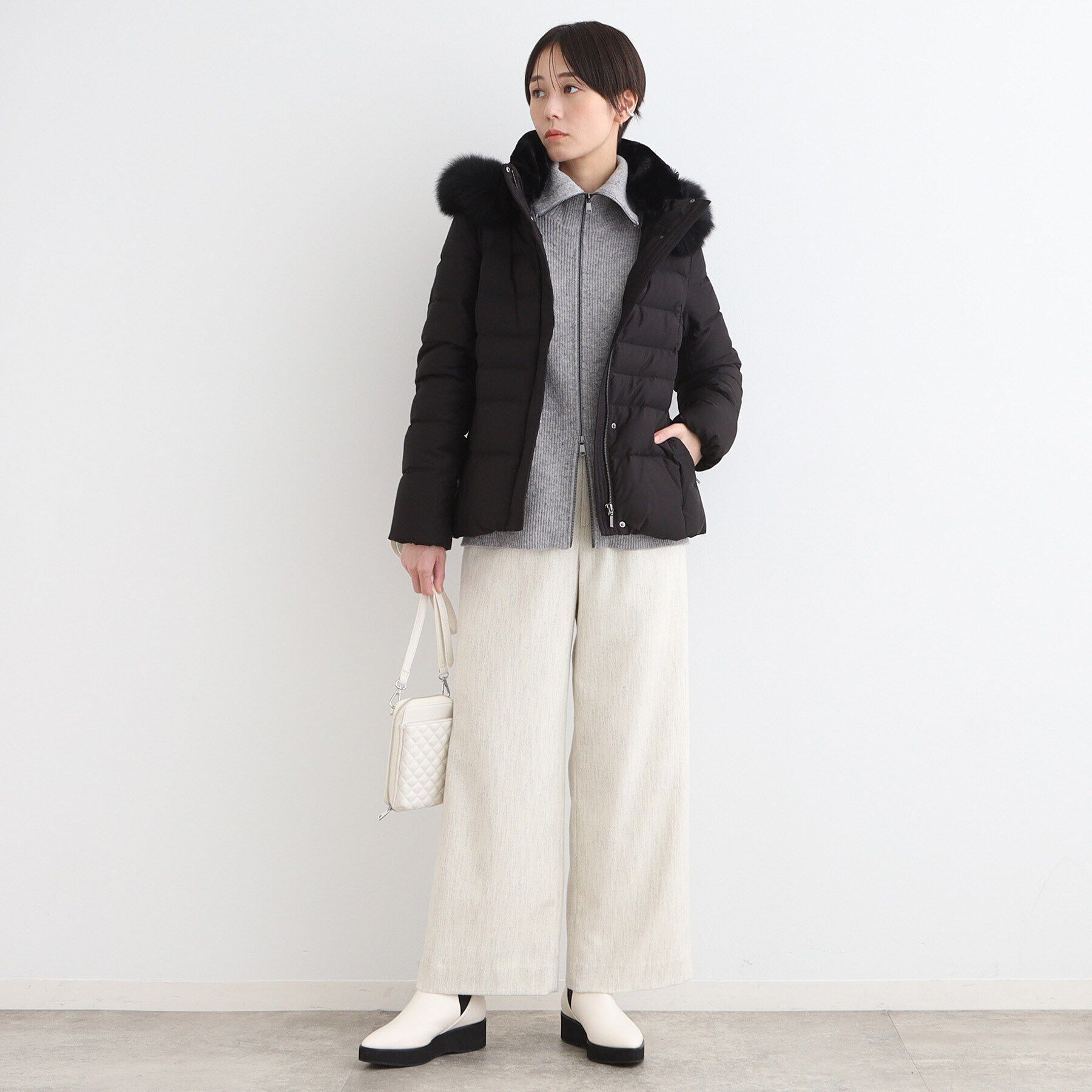 INDIVI「【名品／撥水／抗菌防臭】ショート リサイクルダウンコート」|ダウン|