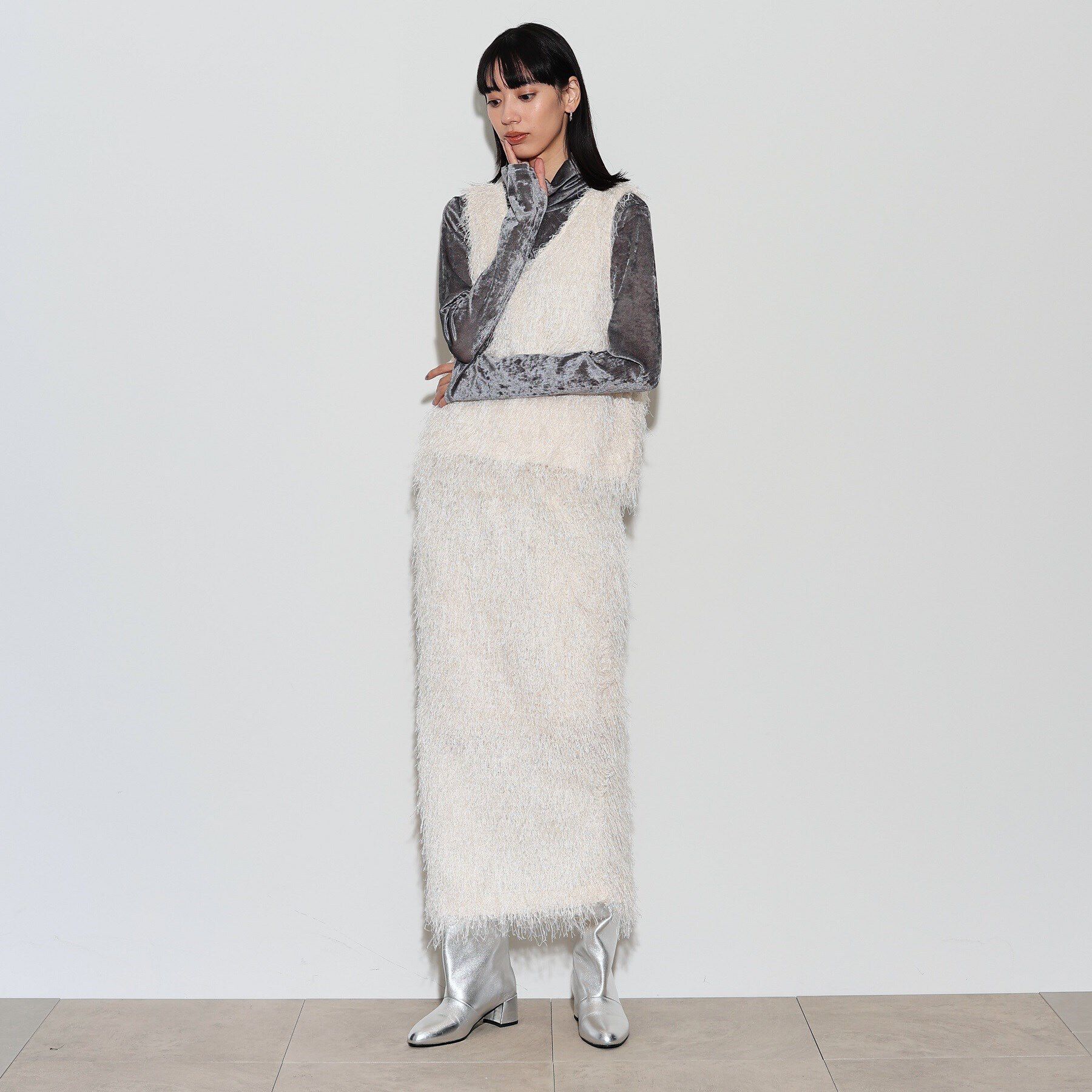 GALLEST「カットシャギーベスト」|ベスト・ジレ|