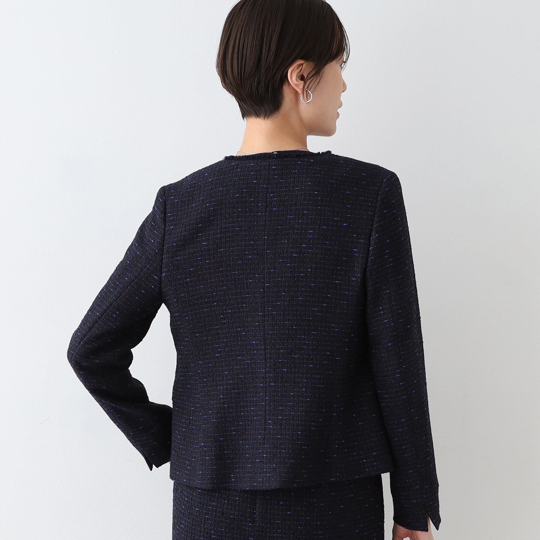 INDIVI「【日本製／オリジナル素材】ツィードジャケット」|スーツ|