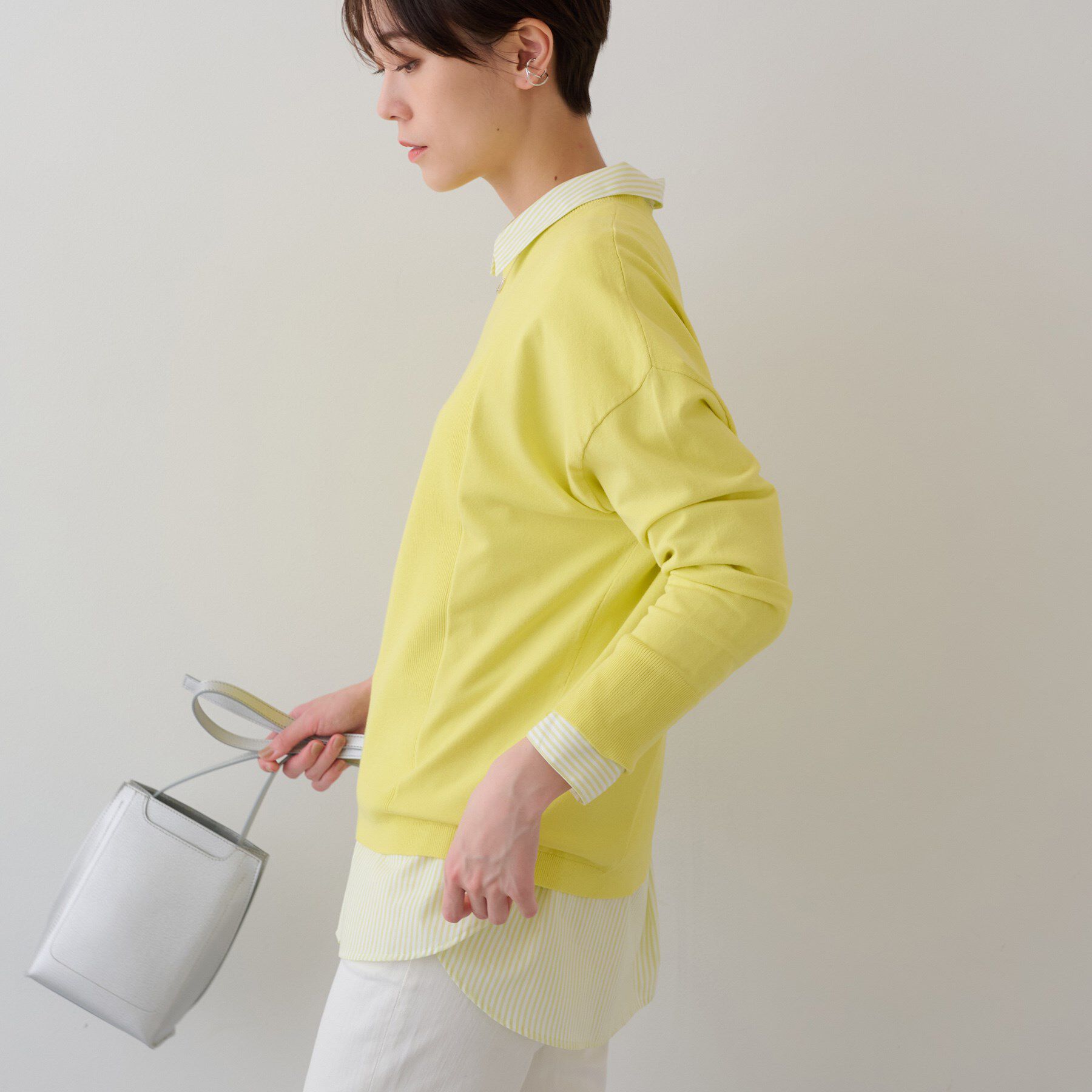 INDIVI「【洗える】アシメデザイン ドルマンスリーブニット」|ニット・セーター|