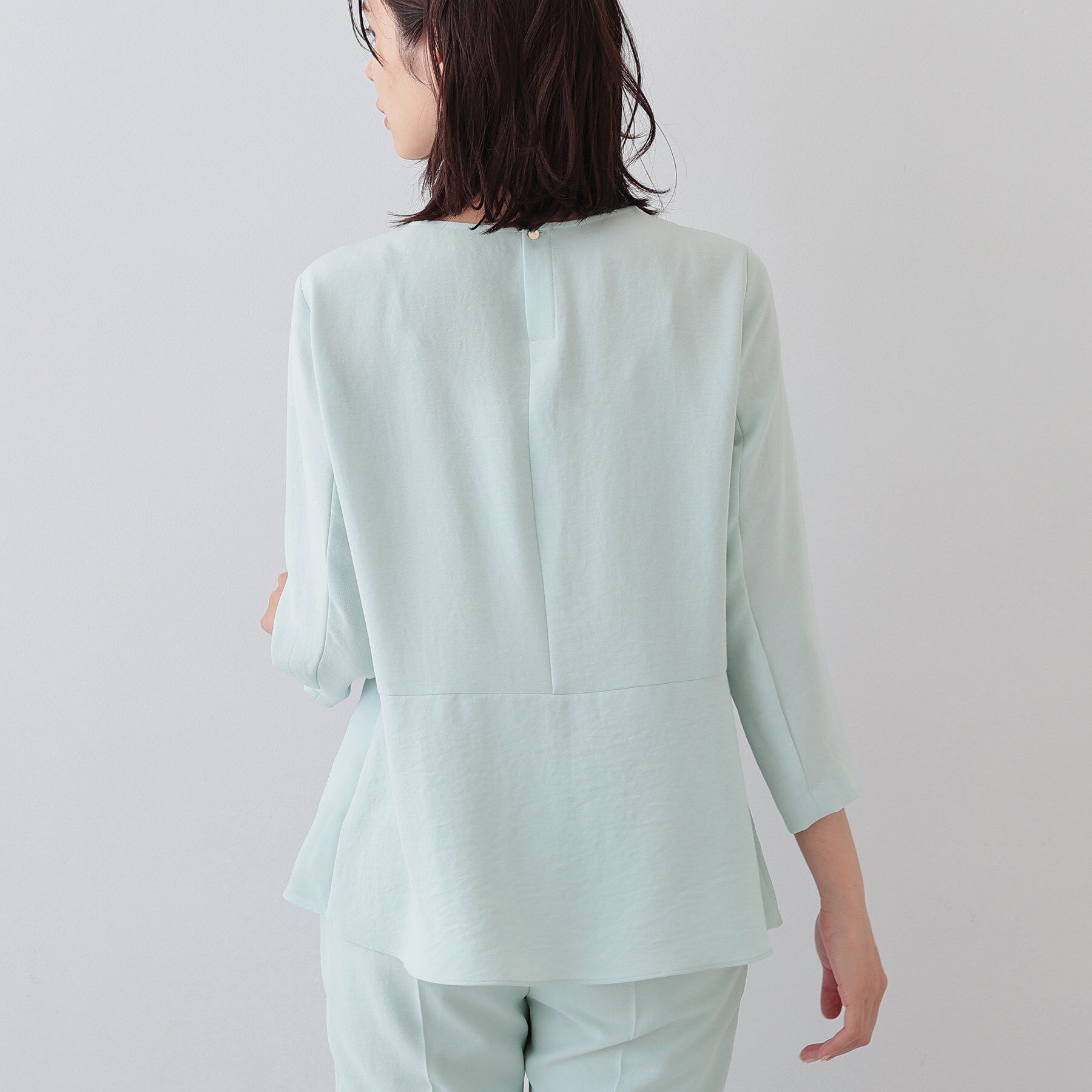 INDIVI「【着る日傘/遮熱/UVケア】ペプラムデザインブラウス」|シャツ・ブラウス|