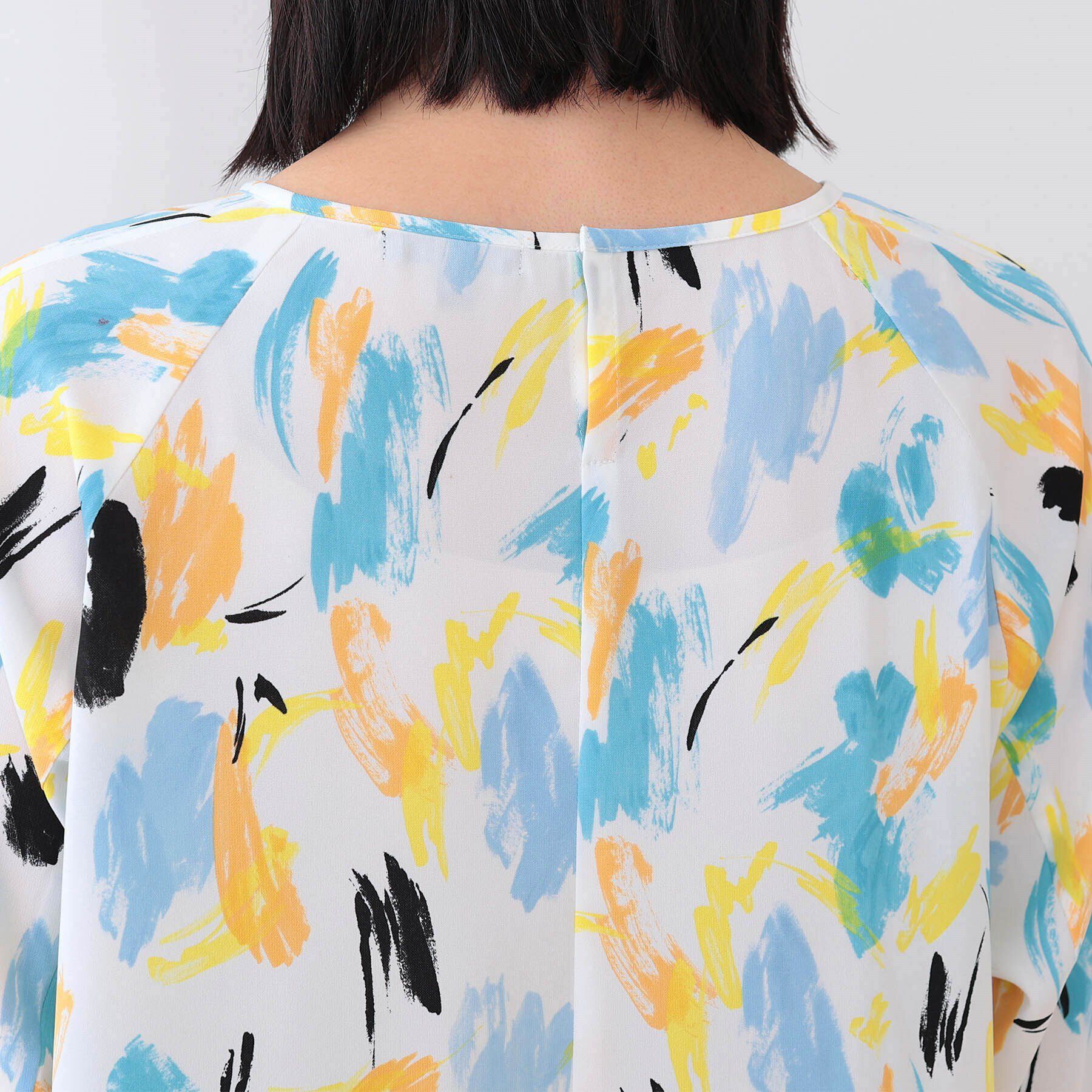 INDIVI「【洗える／オリジナル柄】ポップカラー プリントブラウス」|シャツ・ブラウス|