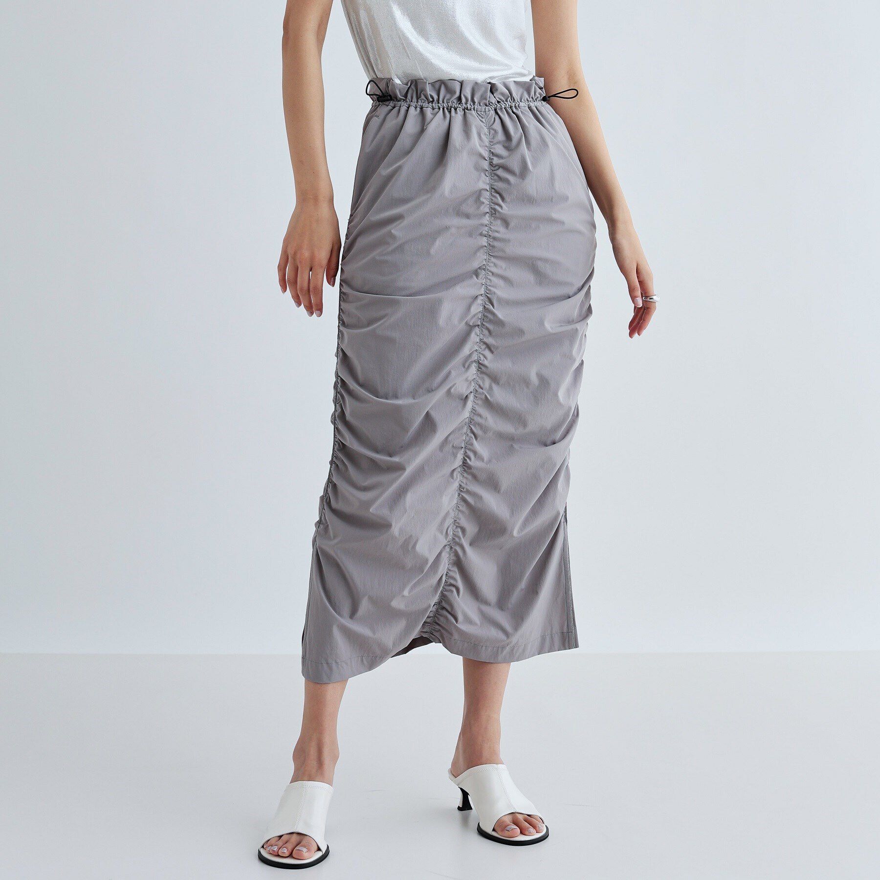 GALLEST「シャーリングナイロンスカート」|スカート|