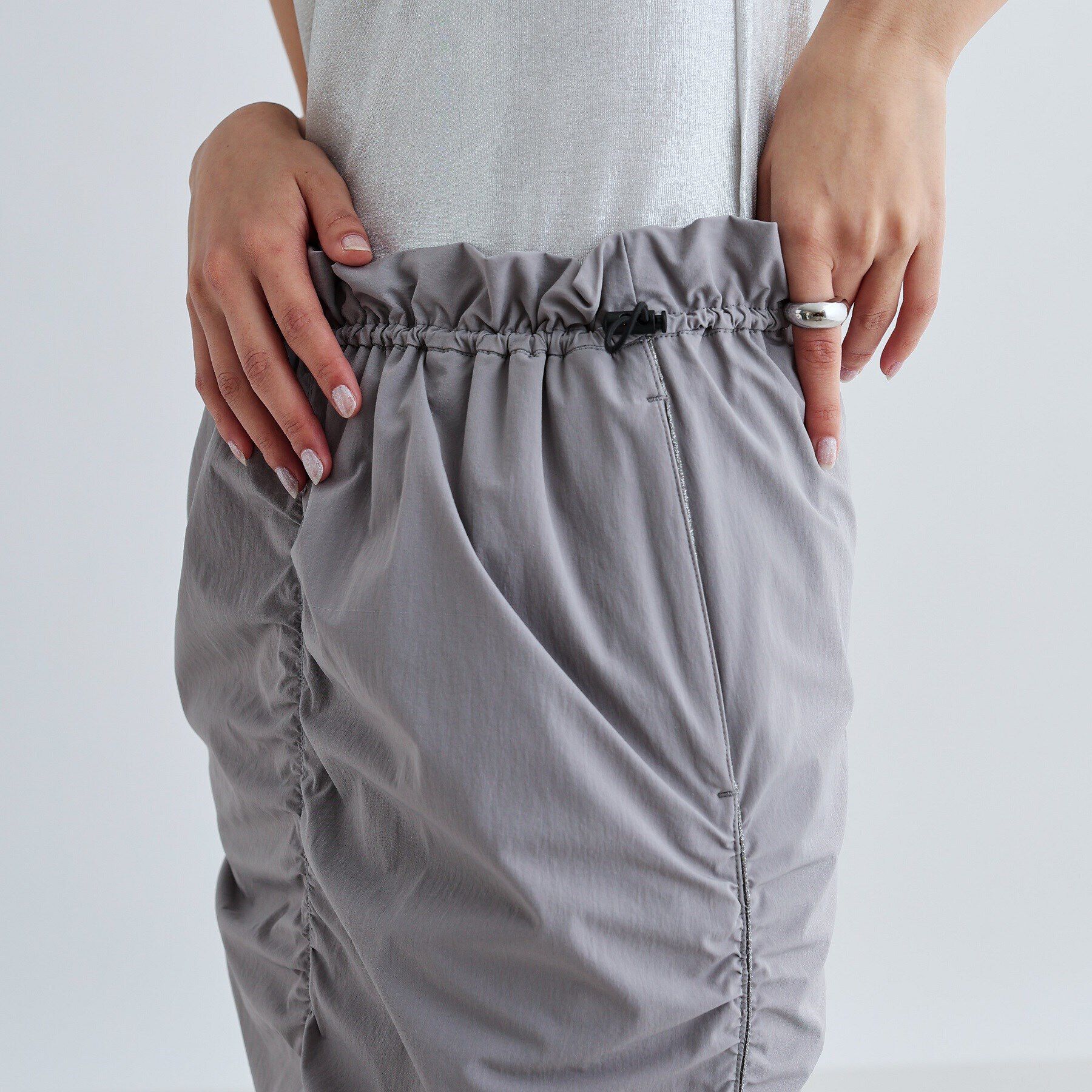 GALLEST「シャーリングナイロンスカート」|スカート|