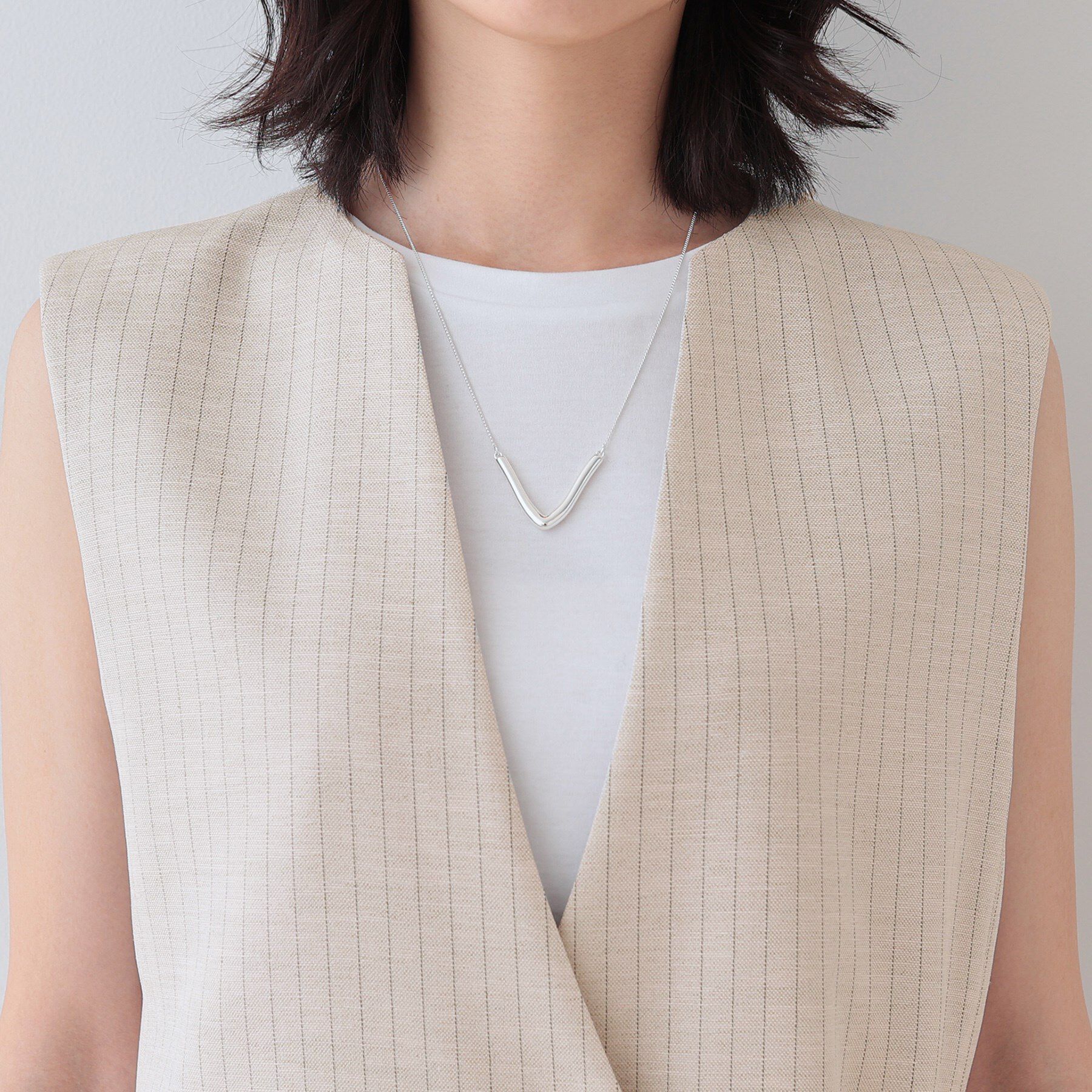 INDIVI「【こなれSETUP】リネンライクジレジャケット」|ベスト・ジレ|