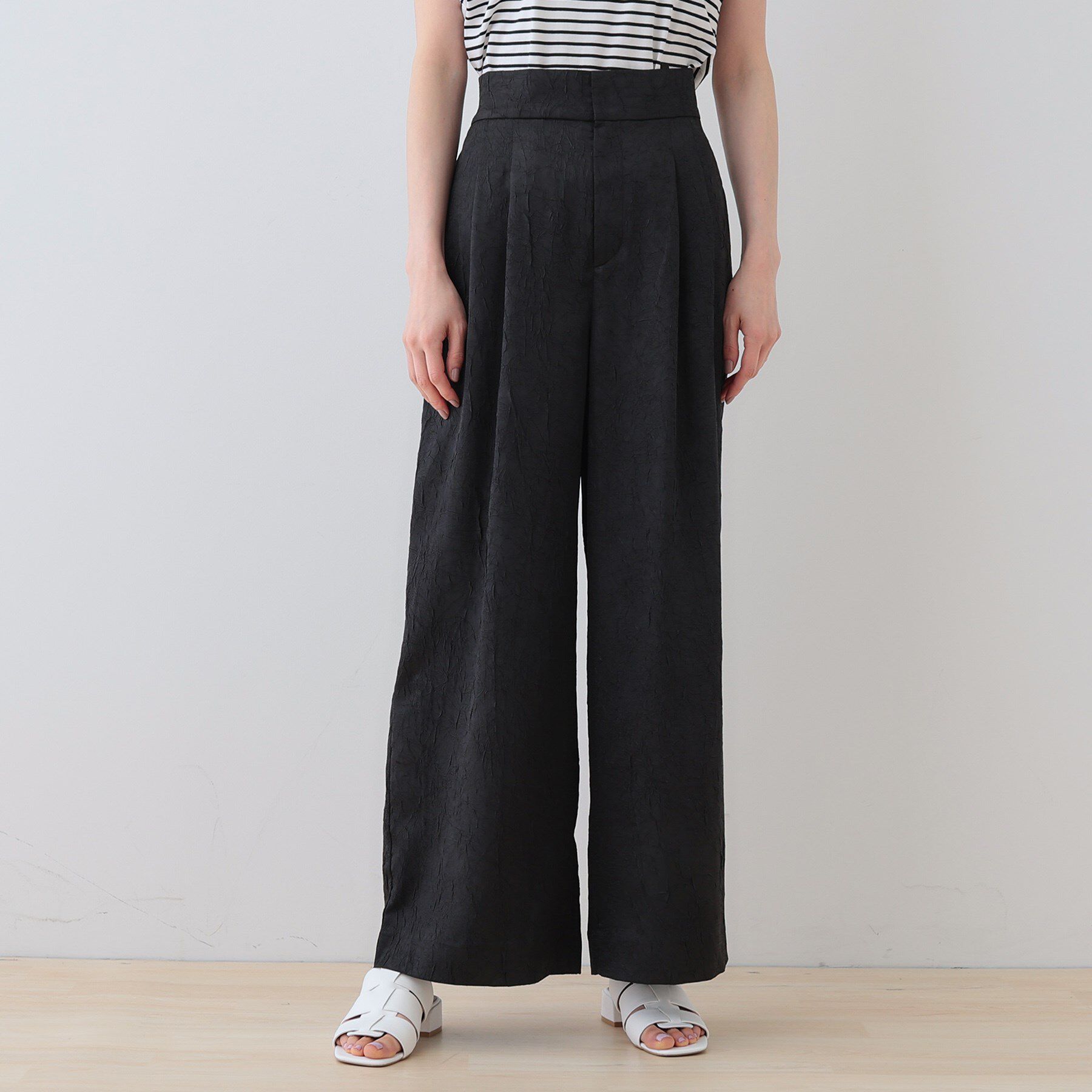 INDIVI「【サスペンダー付き】2WAYクラッシュサテンパンツ」|その他|