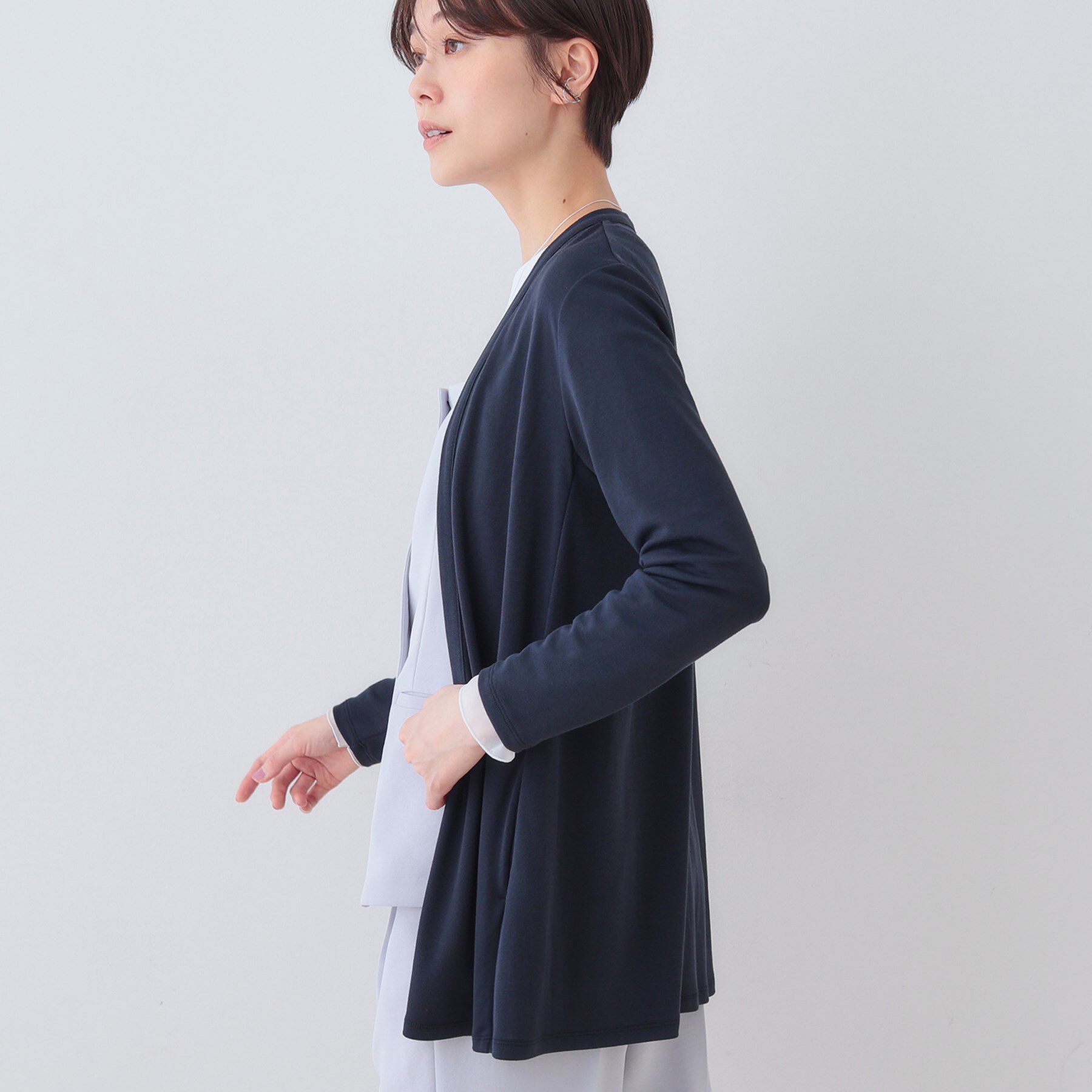 INDIVI「【UVケア／接触冷感】ベーシック着流しカーディガン」|カーディガン|