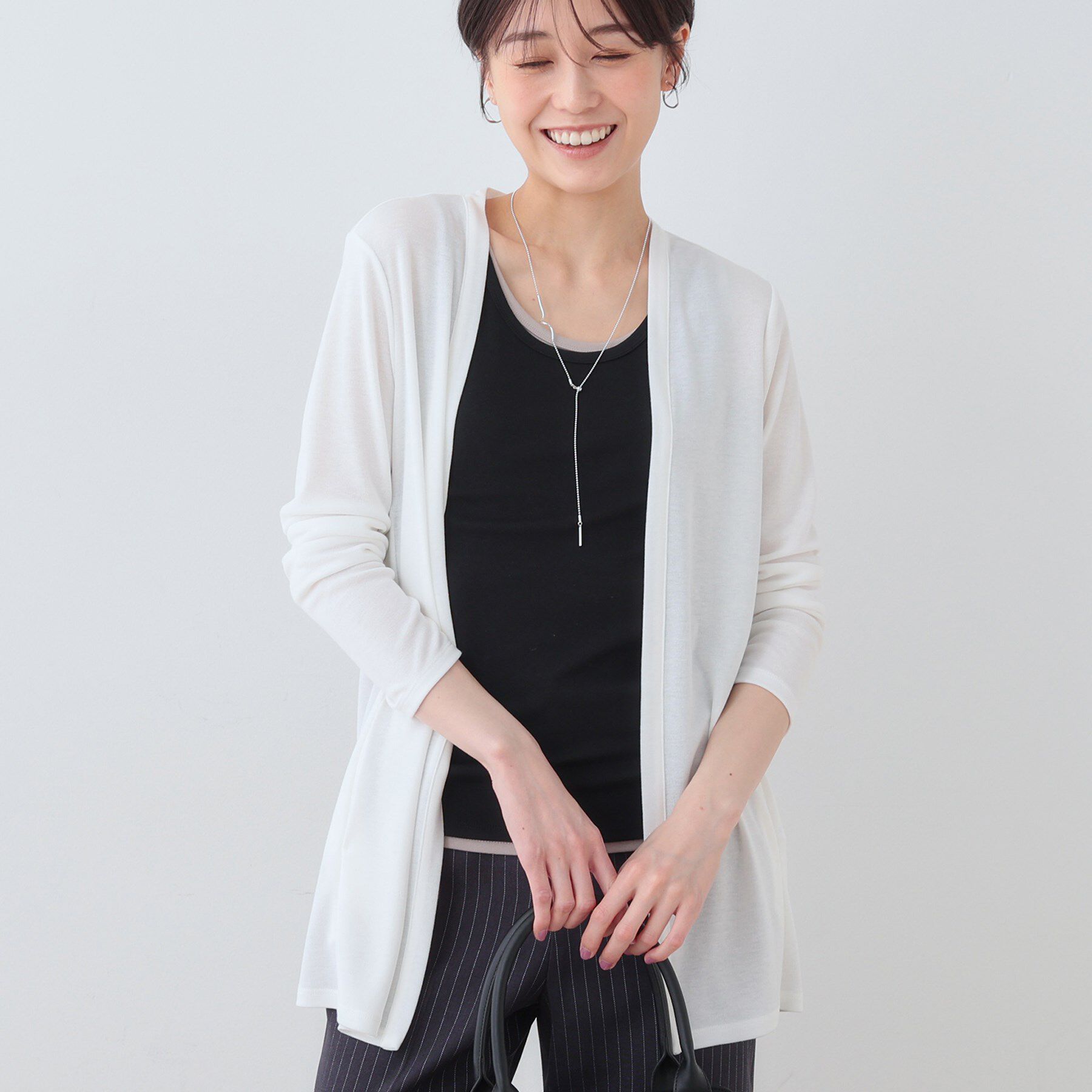 INDIVI「【UVケア／接触冷感】ベーシック着流しカーディガン」|カーディガン|