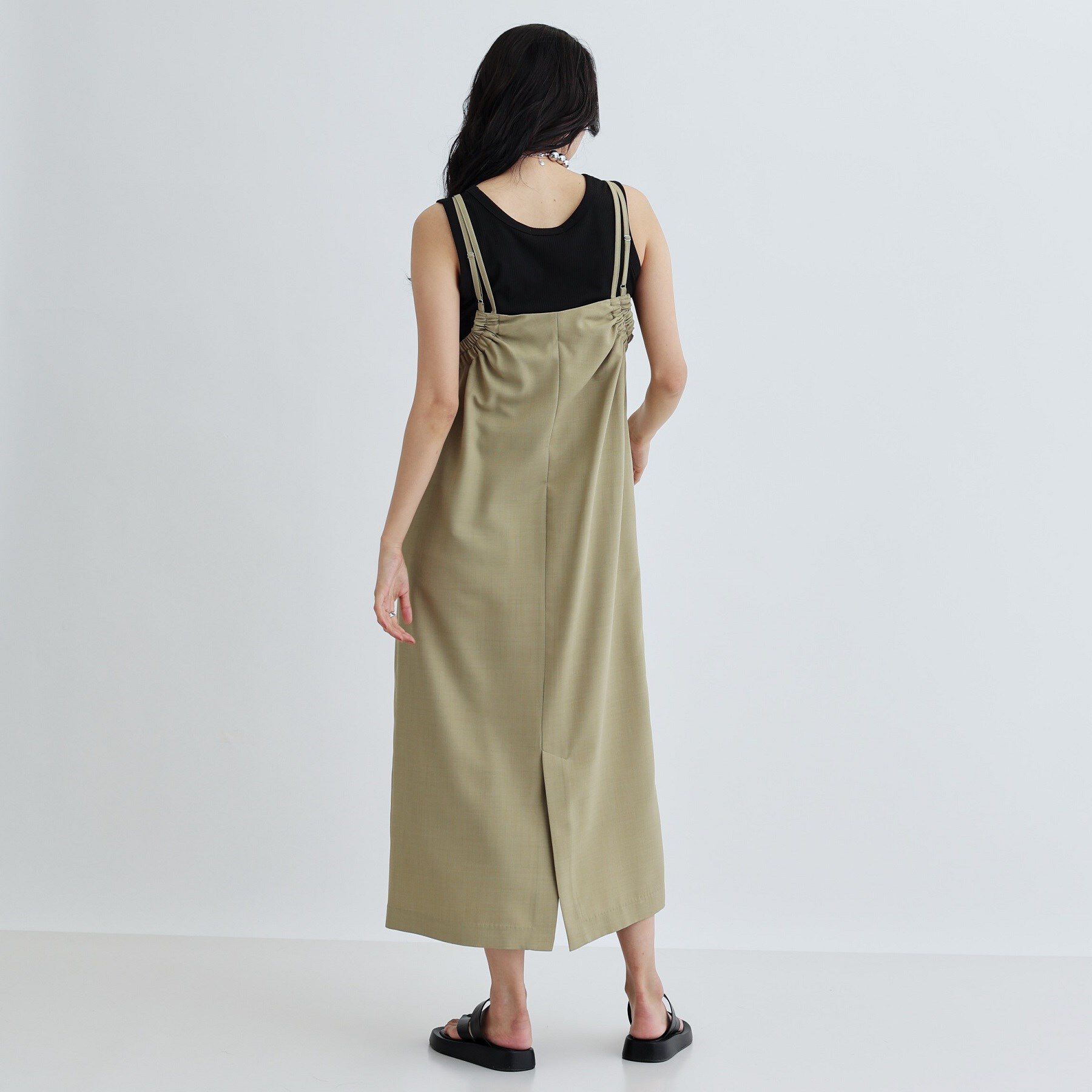 GALLEST「ギャザーストラップワンピース」|ワンピース|