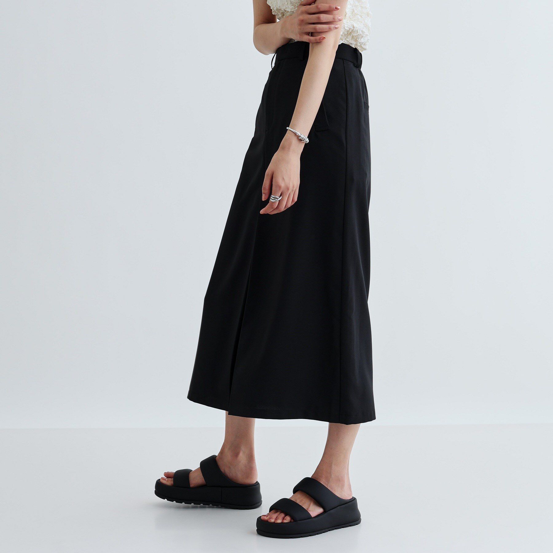 GALLEST「【セットアップ対応】リネンライクボックスタックスカート【カセット服/通勤・オフィス】」|スカート|