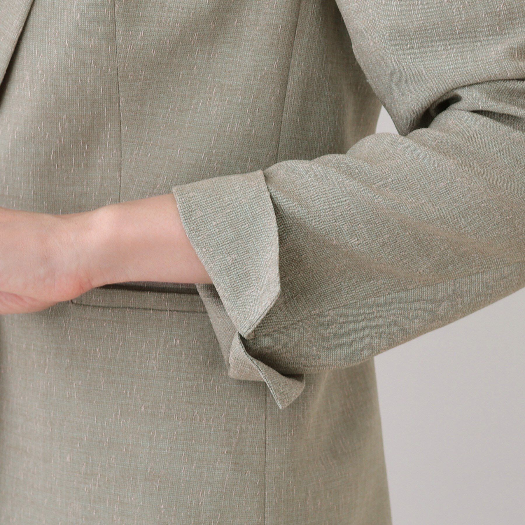 INDIVI「【日本製】リネンライクテーラードジャケット」|テーラードジャケット|