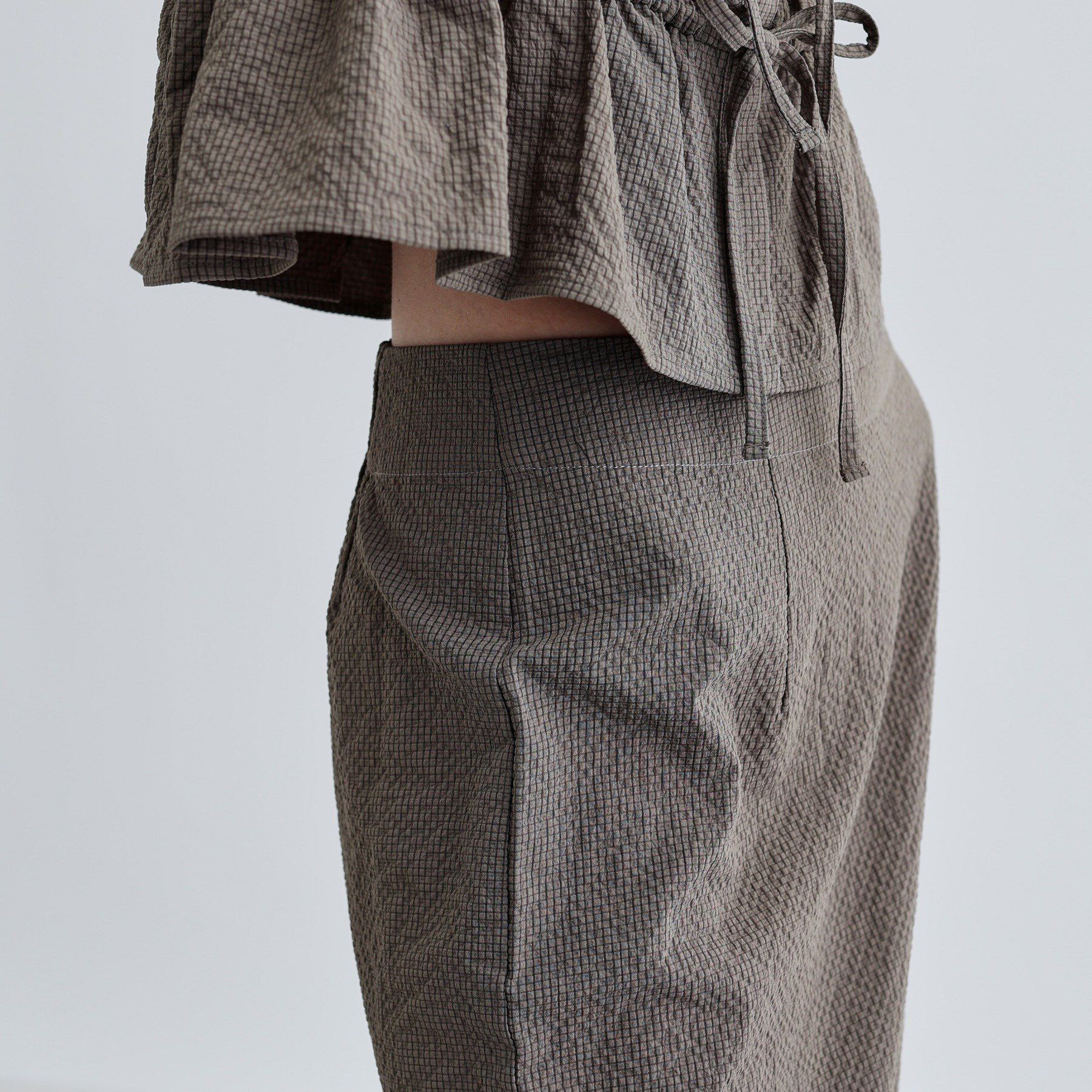 GALLEST「【セットアップ可能】スクエアサッカースリットスカート【洗える/カセット服】」|スカート|