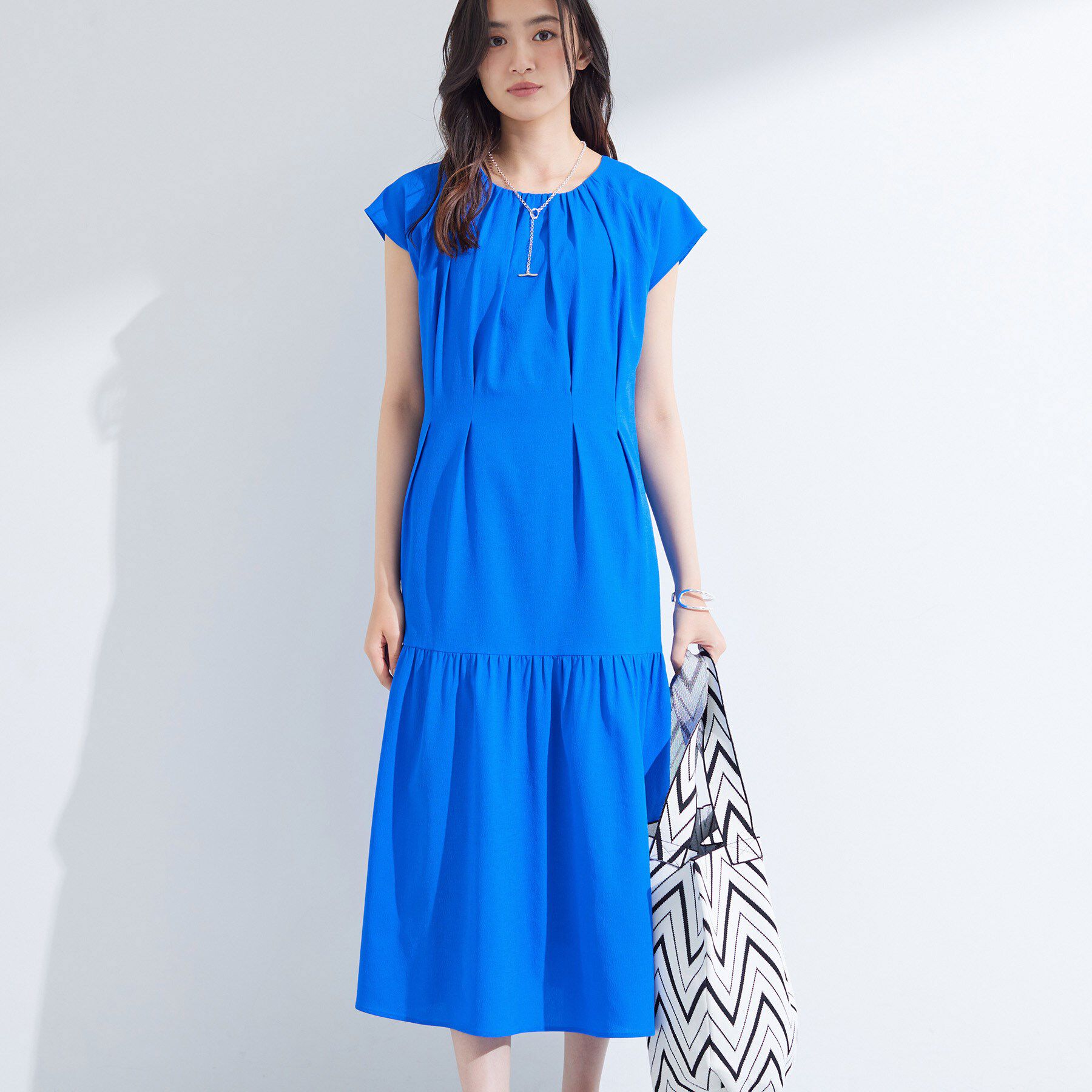 INDIVI「【1枚でコーデ完成！】タックワンピース」|ワンピース|
