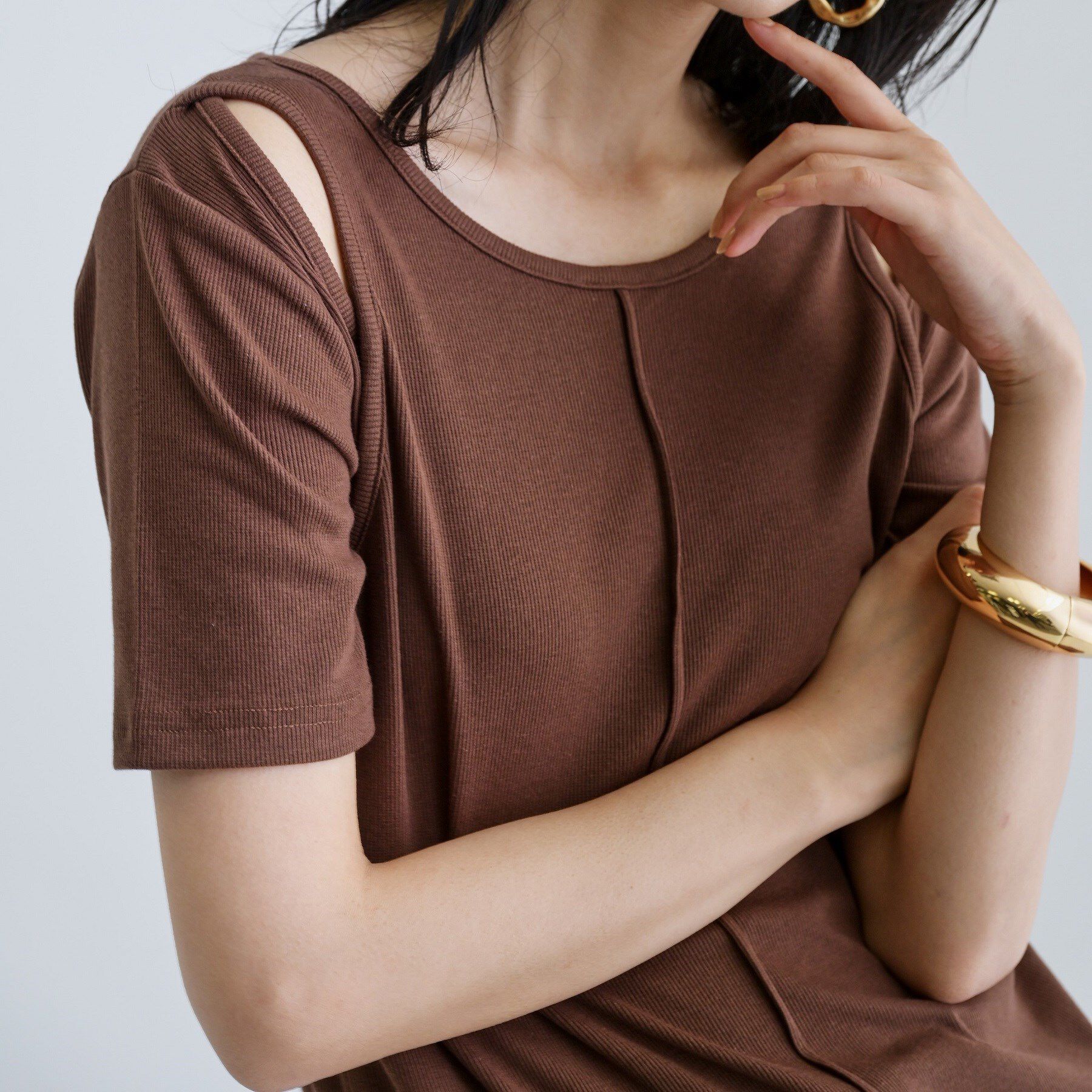 GALLEST「【一部店舗限定】リブカットソーワンピース」|ワンピース|