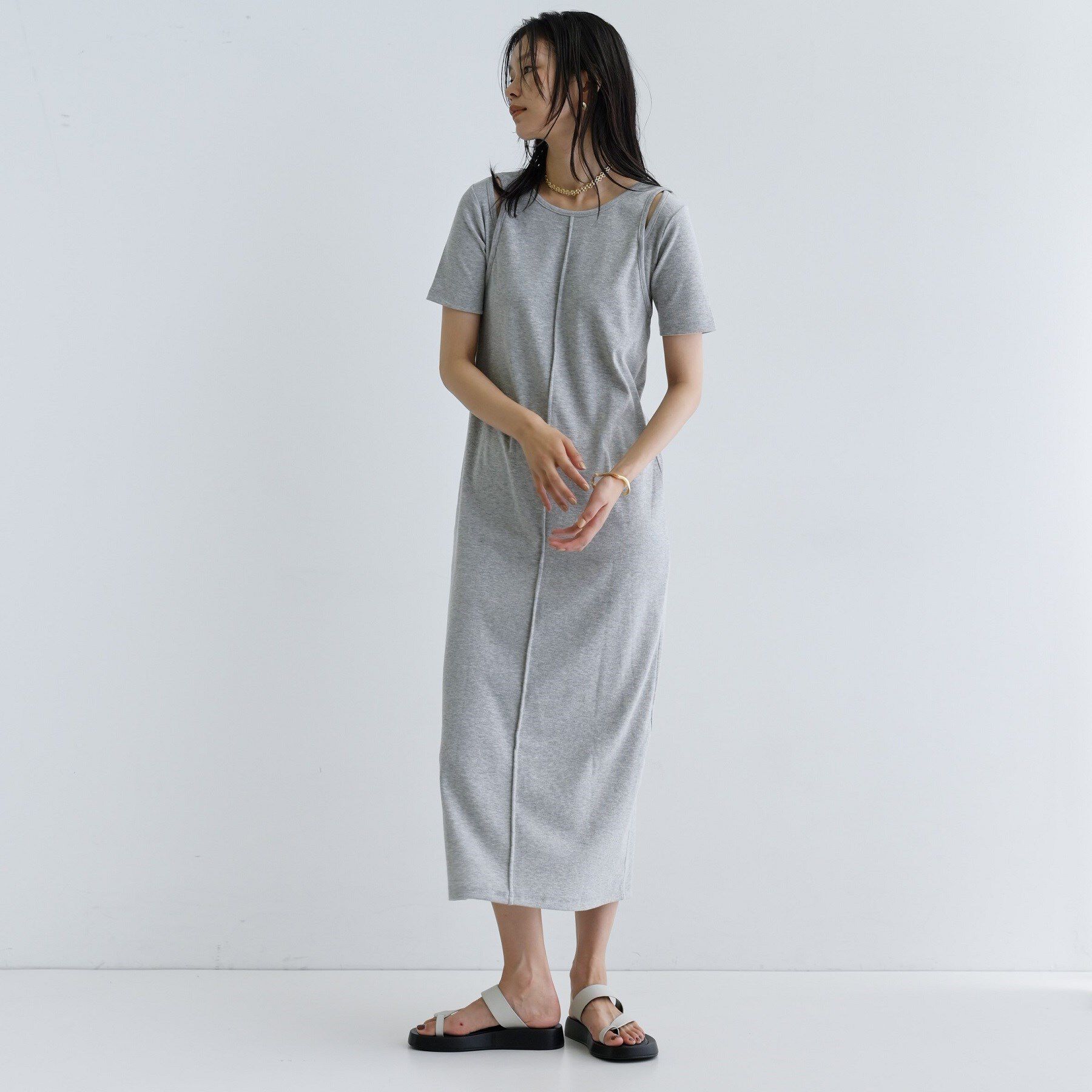 GALLEST「【一部店舗限定】リブカットソーワンピース」|ワンピース|