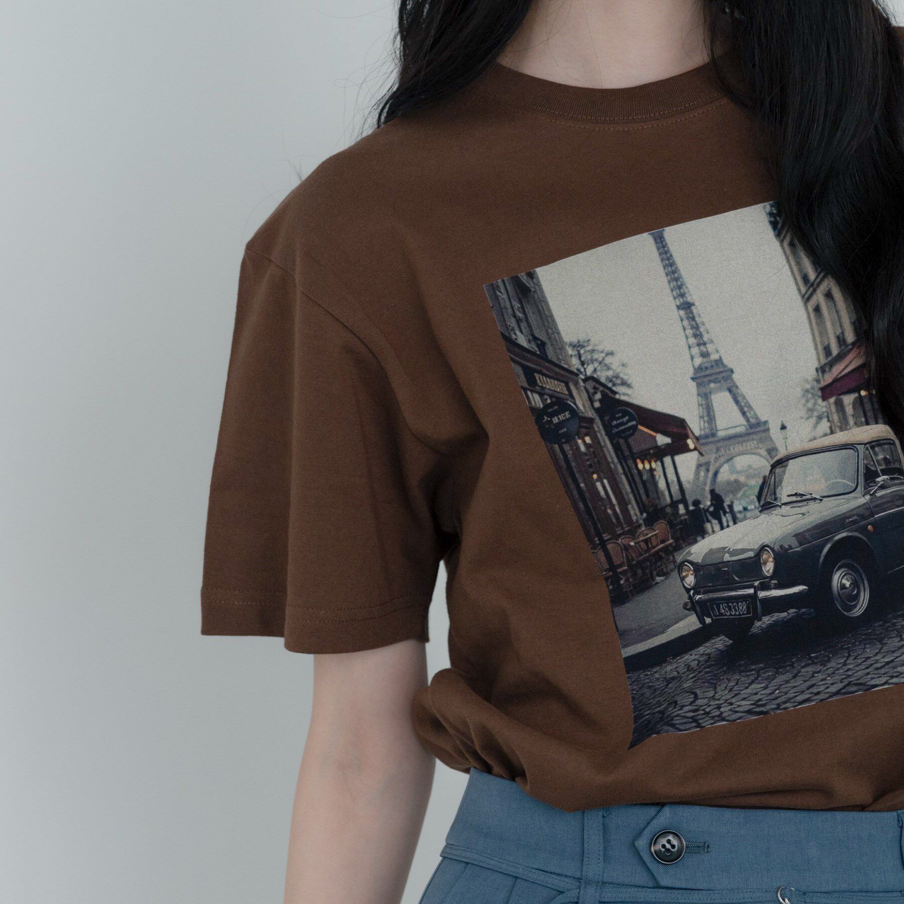 GALLEST「【Regency Works】PARIS CAR TEE」|Tシャツ・カットソー|ブラウン(044)