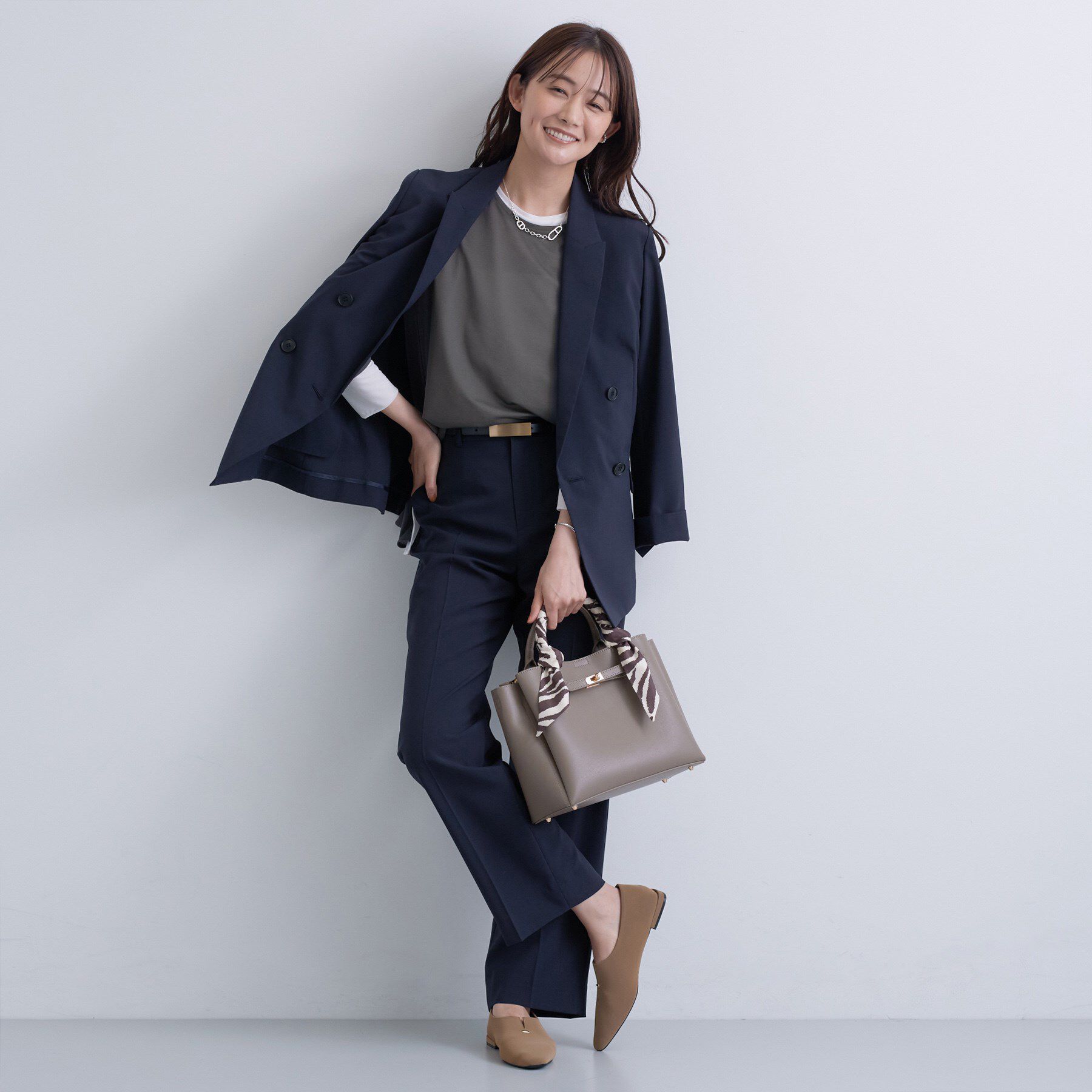 INDIVI「ストレッチシアーロングTシャツ」|Tシャツ・カットソー|