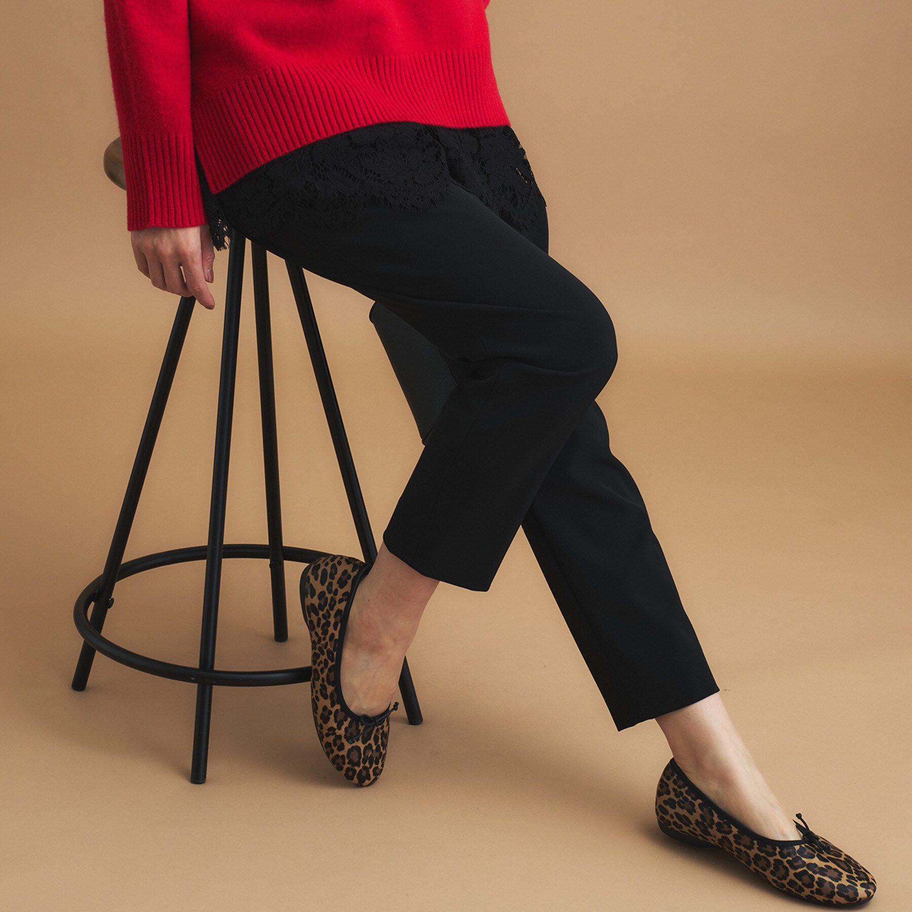 INDIVI「人気NO.1【褒められパンツ／高ストレッチ／ウエストゴム】タックテーパードパンツ」|その他|