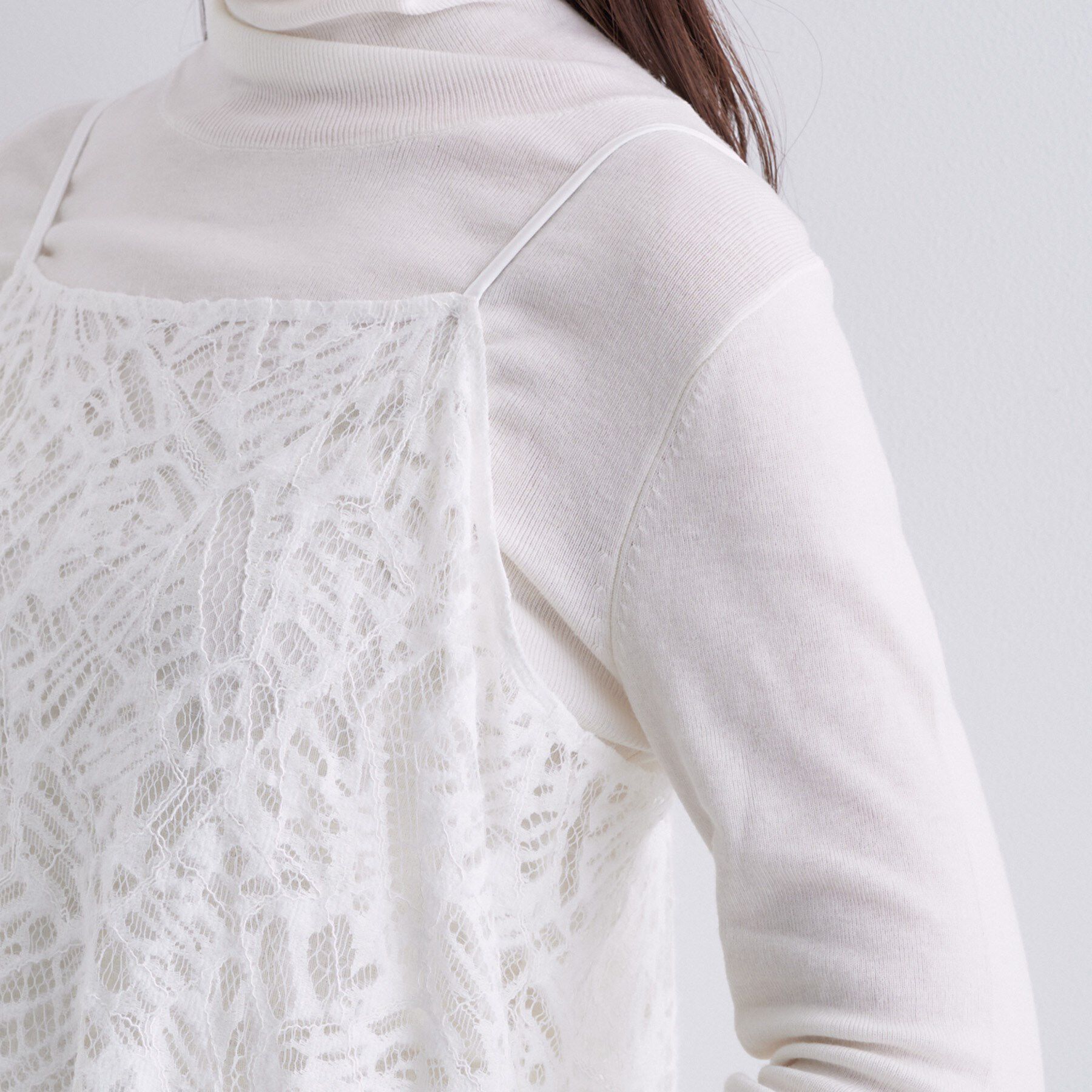 INDIVI「【レイヤード◎】レースキャミドレス」|ワンピース|