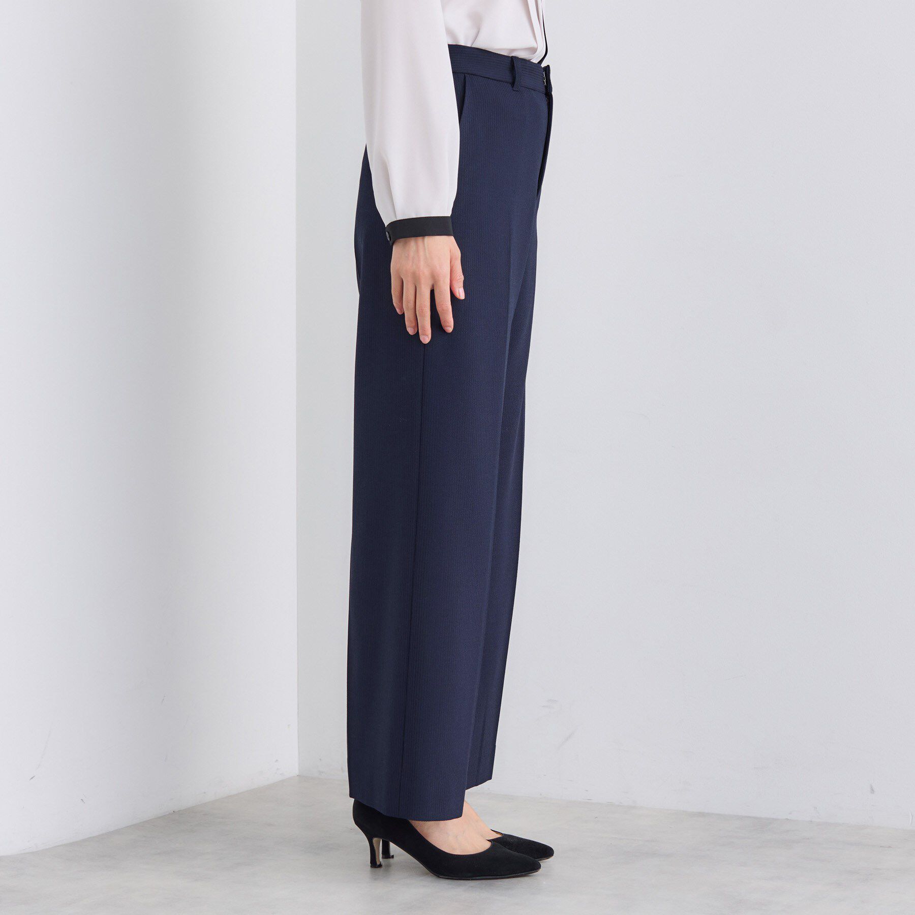 INDIVI「【日本製／通勤スーツ】プレシャスドビー ワイドパンツ」|スーツ|