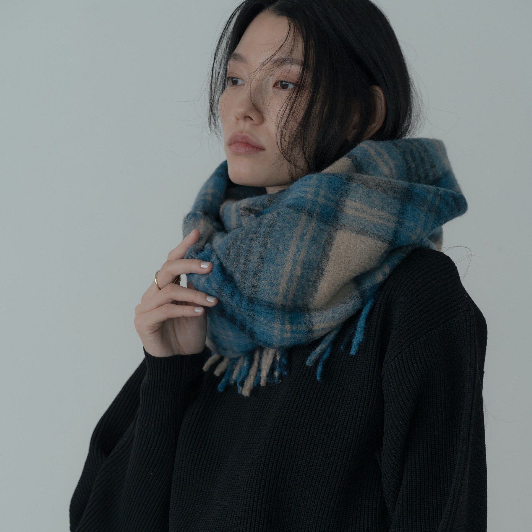 GALLEST「【CONTROL FREAK】シャギーチェックマフラー」|ストール|