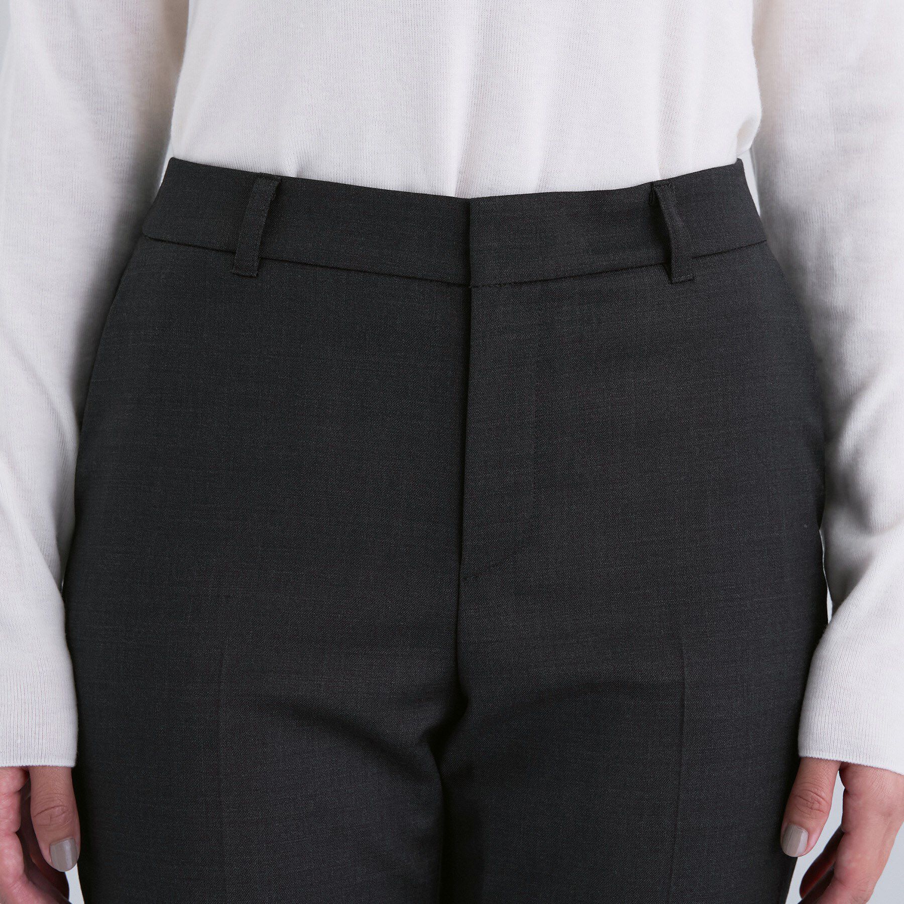 INDIVI「【日本製／スーツ／通勤】シルクウールストレッチ テーパードパンツ」|その他|