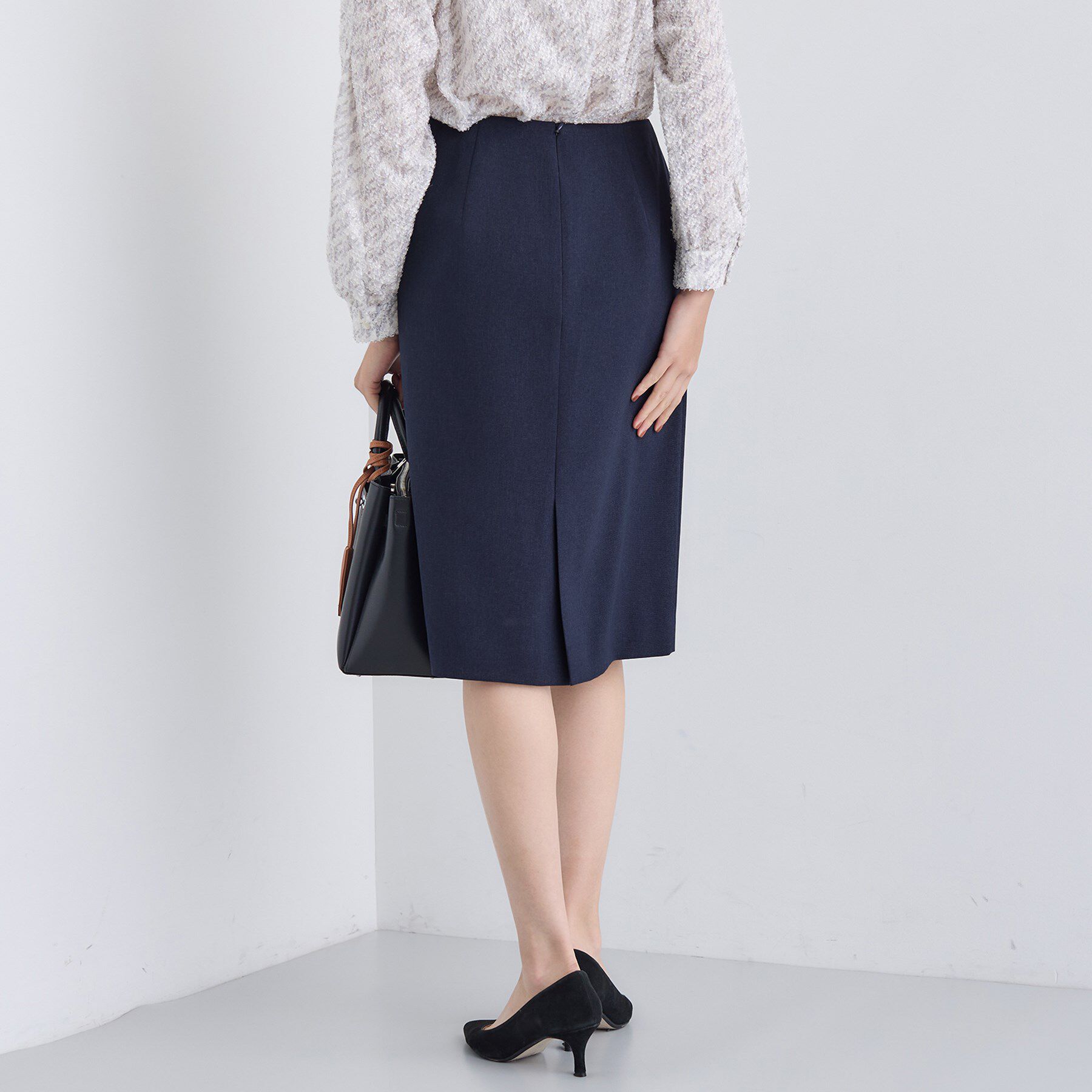 INDIVI「【洗える／通勤／スーツ】メランジストレッチ タイトスカート」|スーツ|