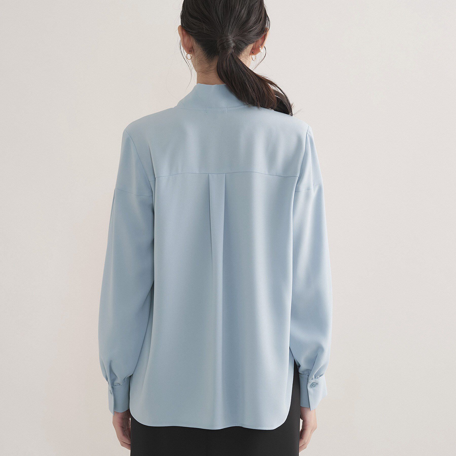 INDIVI「【洗える】ジョーゼットボウタイブラウス」|シャツ・ブラウス|